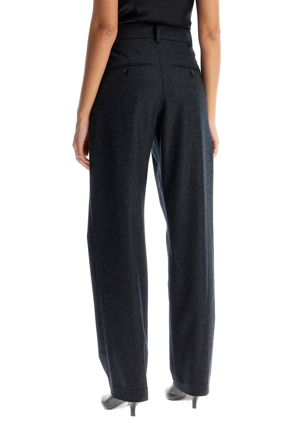 Shop Isabel Marant Casile Wool Flannel Trousers In Nine In Grey