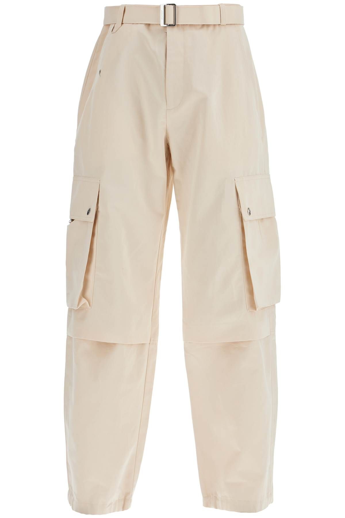 Shop Jacquemus Cargo Gabardine Trousers In Eight In Neutro