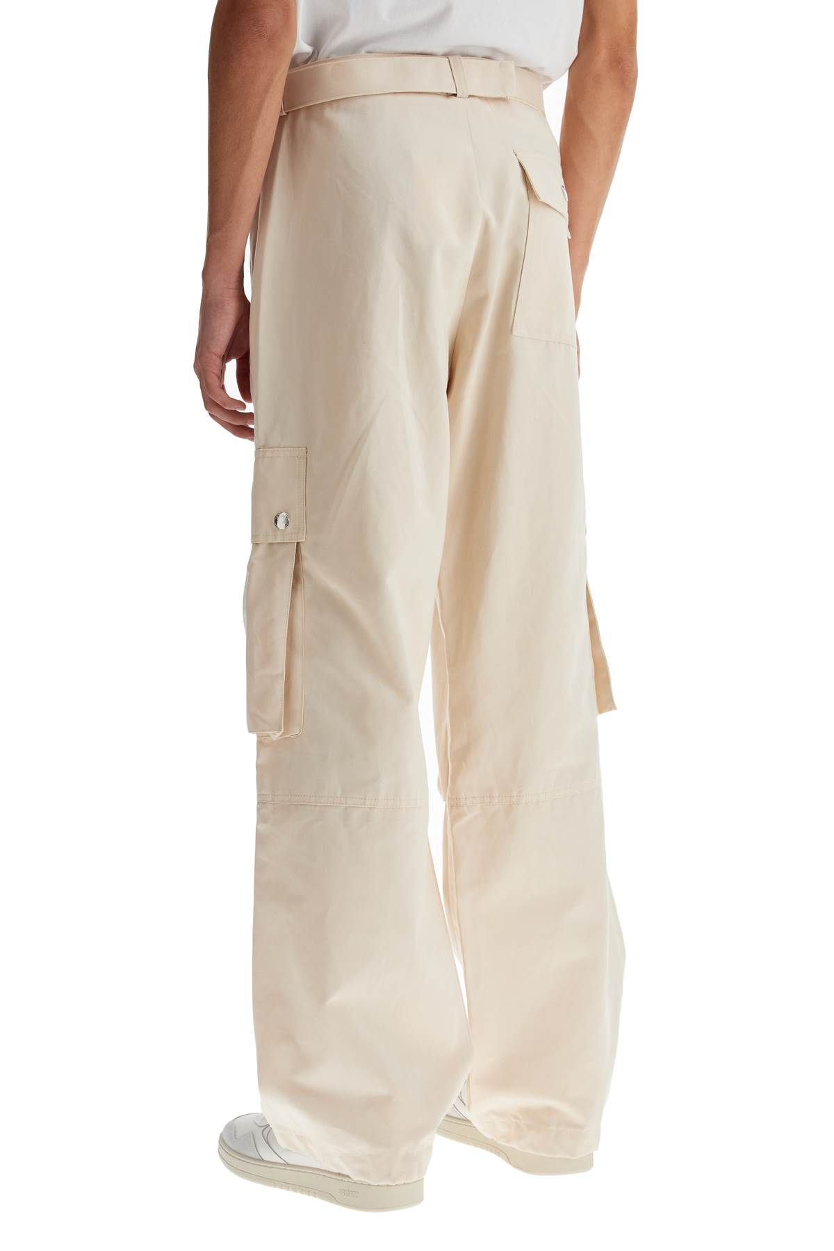 Shop Jacquemus Cargo Gabardine Trousers In Eight In Neutro