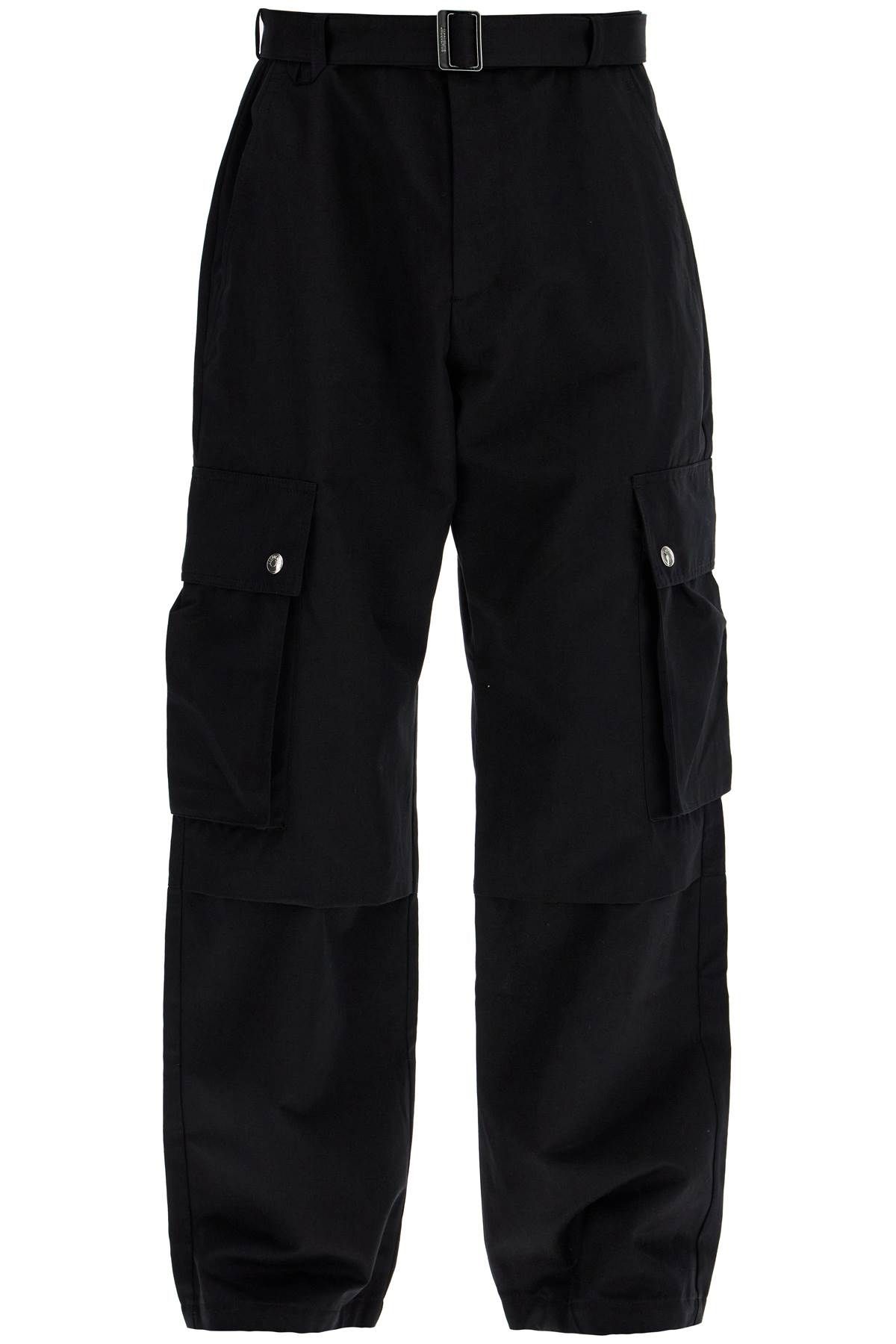 Shop Jacquemus Cargo Gabardine Trousers In Eight In Black