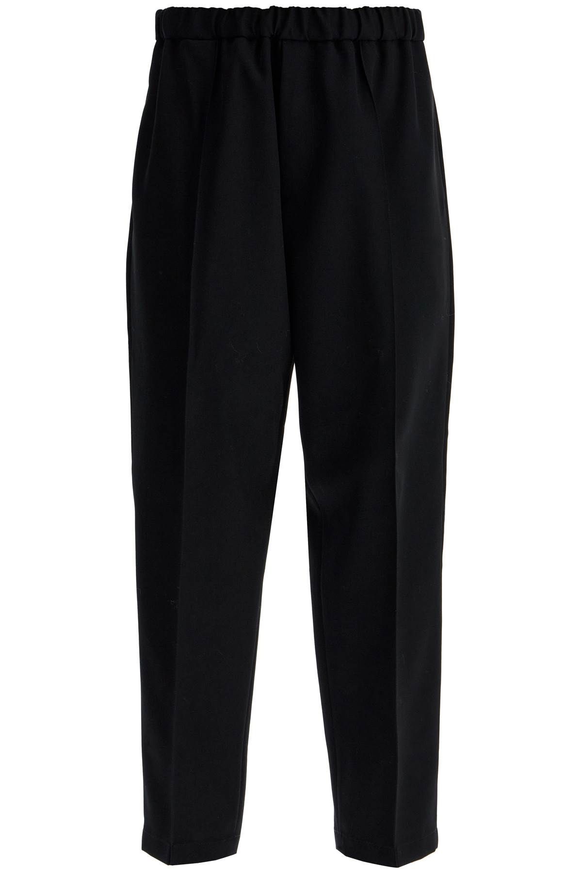 Shop Jil Sander Tapered Wool Twill Trousers In Black