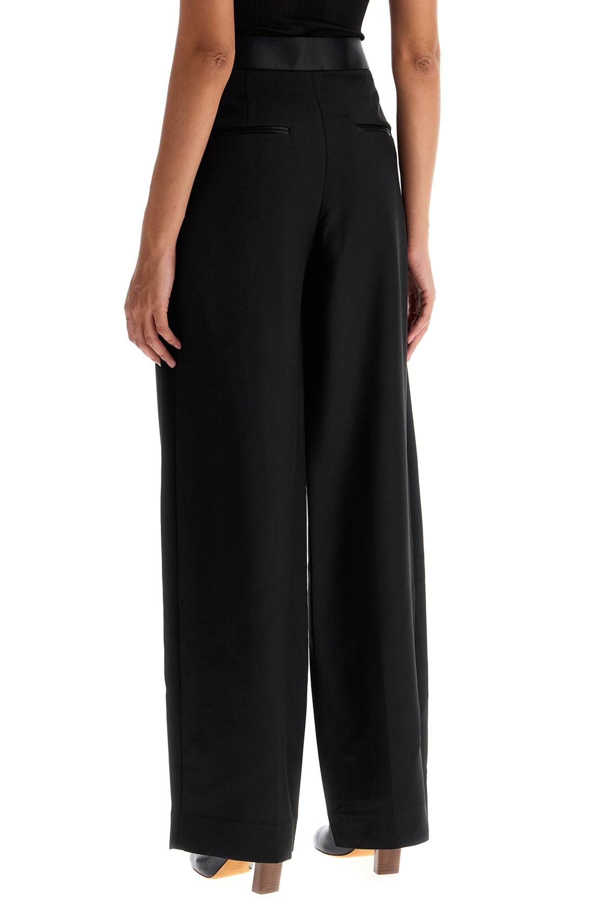 Shop Khaite Marine Pleated Pants With In Black