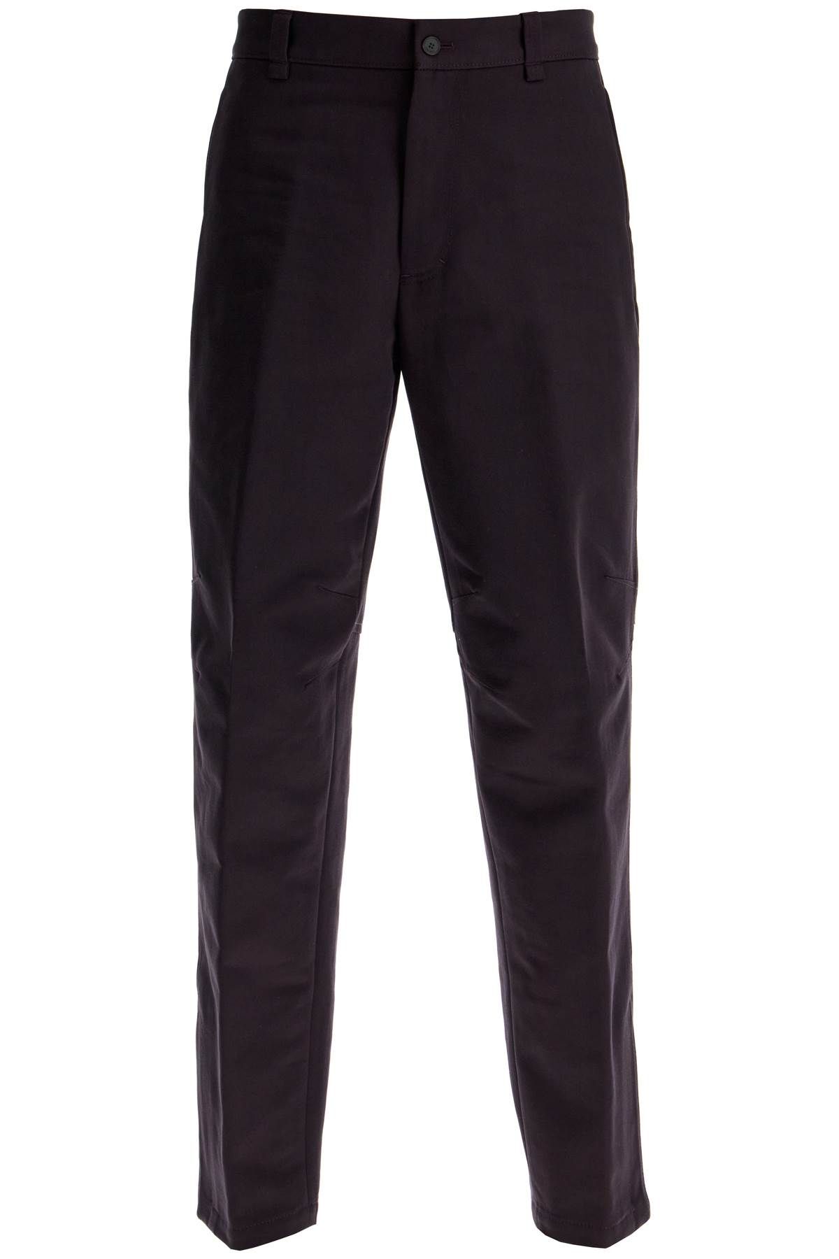 Shop Lanvin Biker Gabardine Trousers In Purple