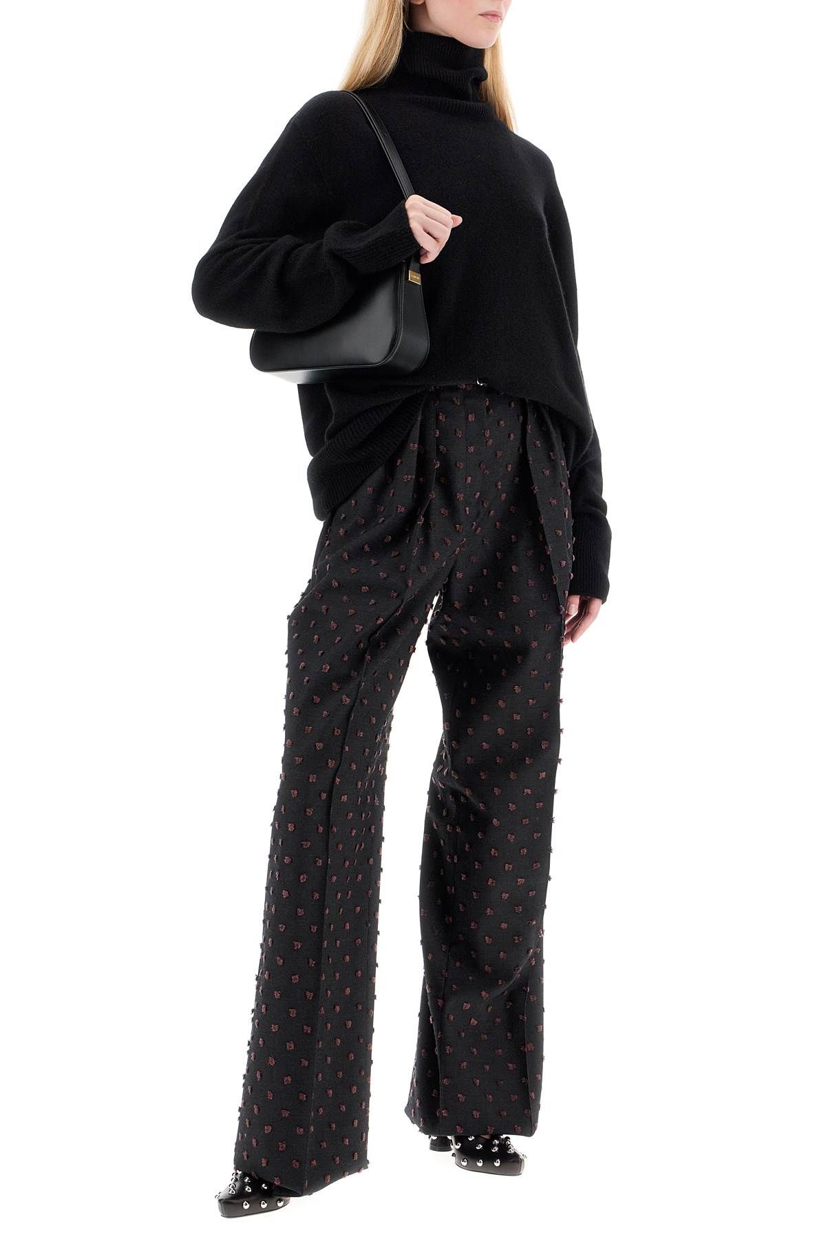 LANVIN WIDE PLUMETIS TROUSERS 