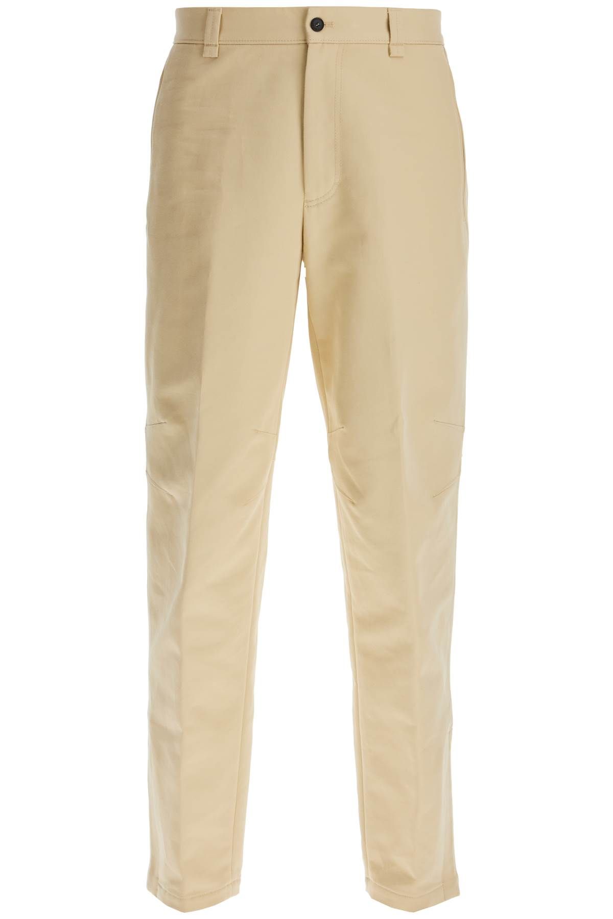 Shop Lanvin Biker Gabardine Trousers In Beige