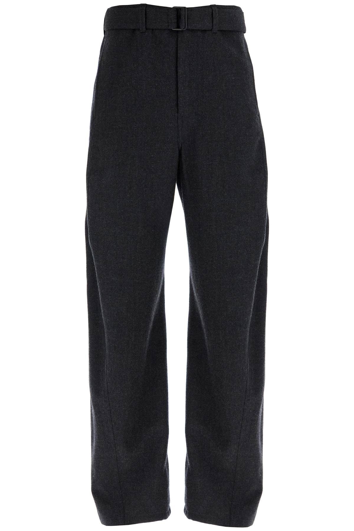 Shop Lemaire Twisted Pants With Belt. In Grey