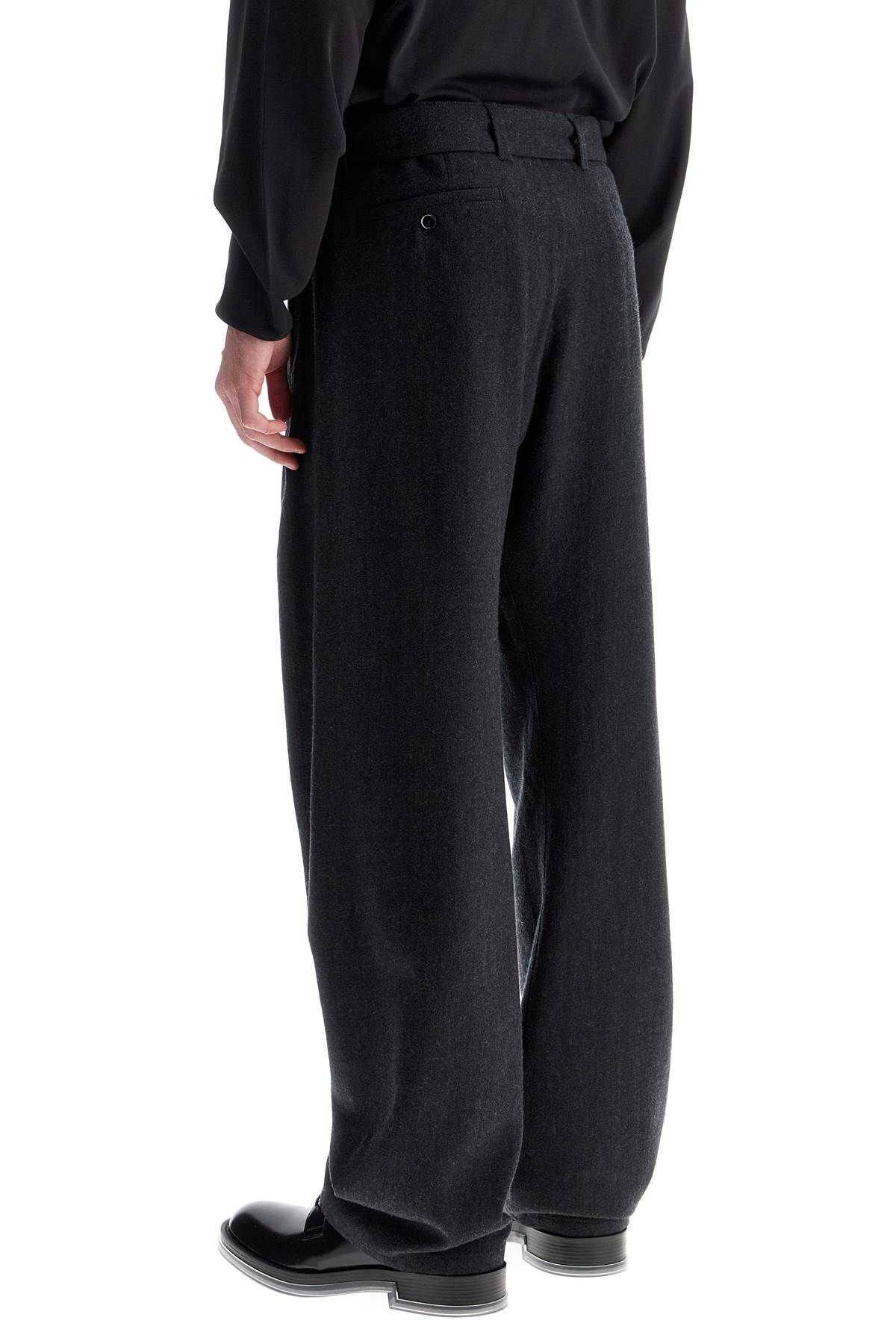 Shop Lemaire Twisted Pants With Belt. In Grey