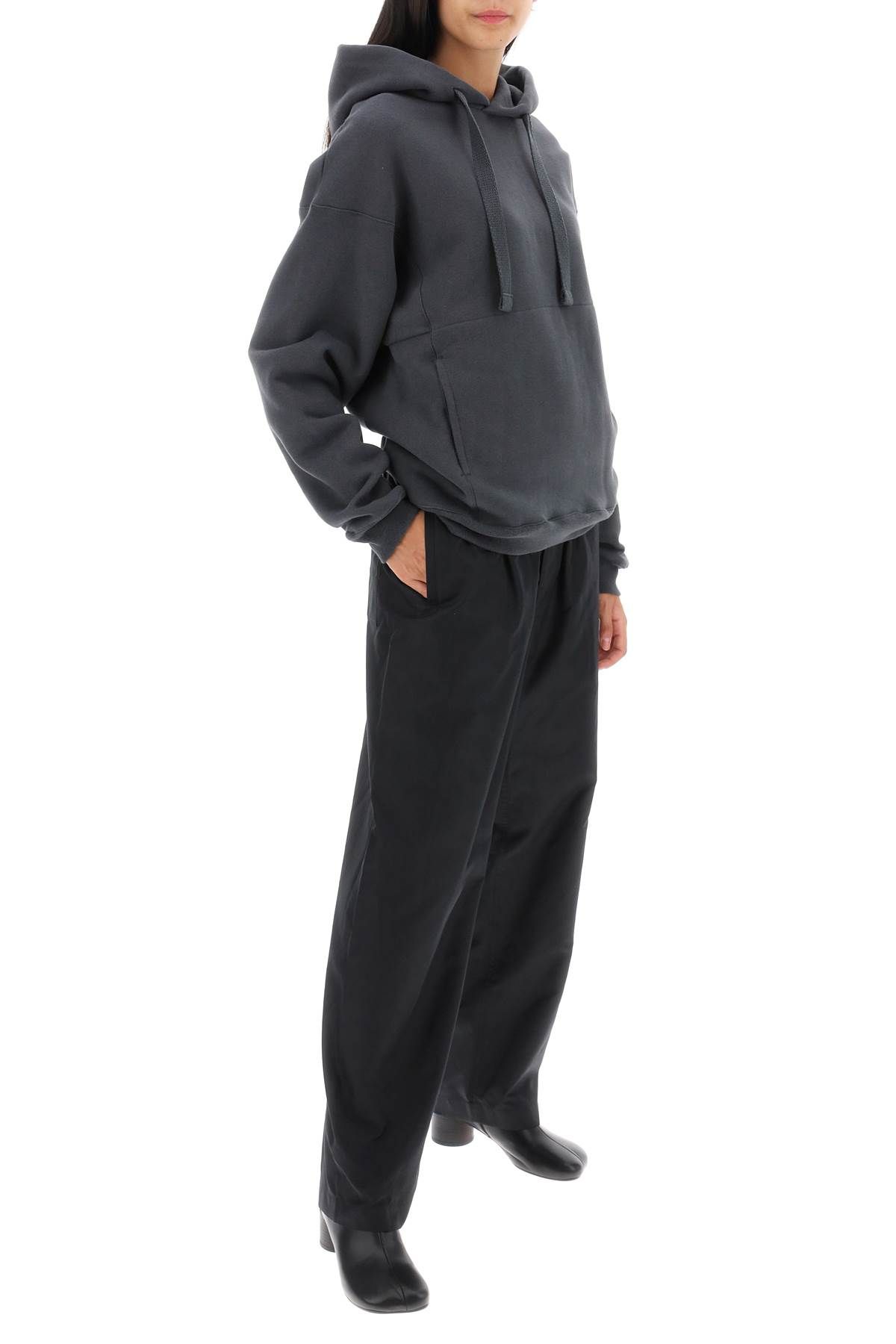 Shop Lemaire Loose Pants In Silk In Black