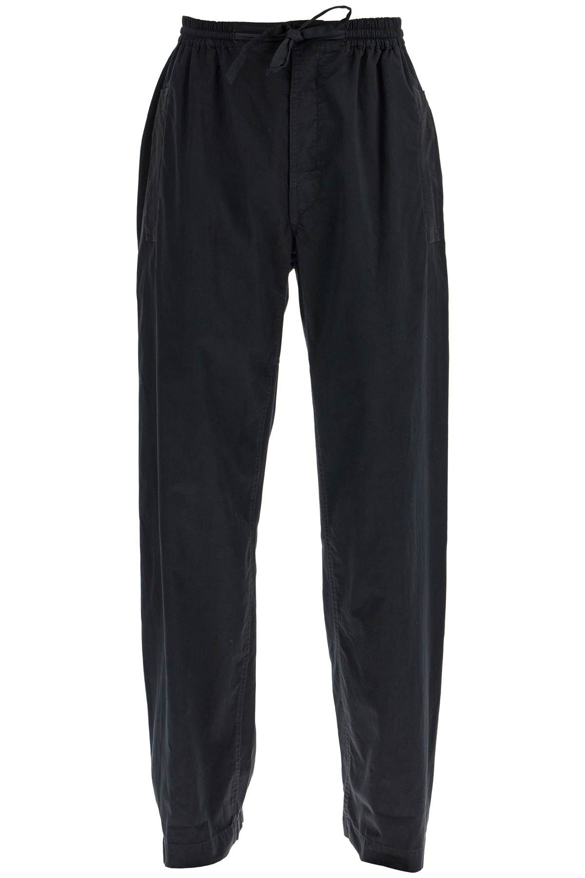 Shop Lemaire Loose Fit Cotton Trousers For A In Blue