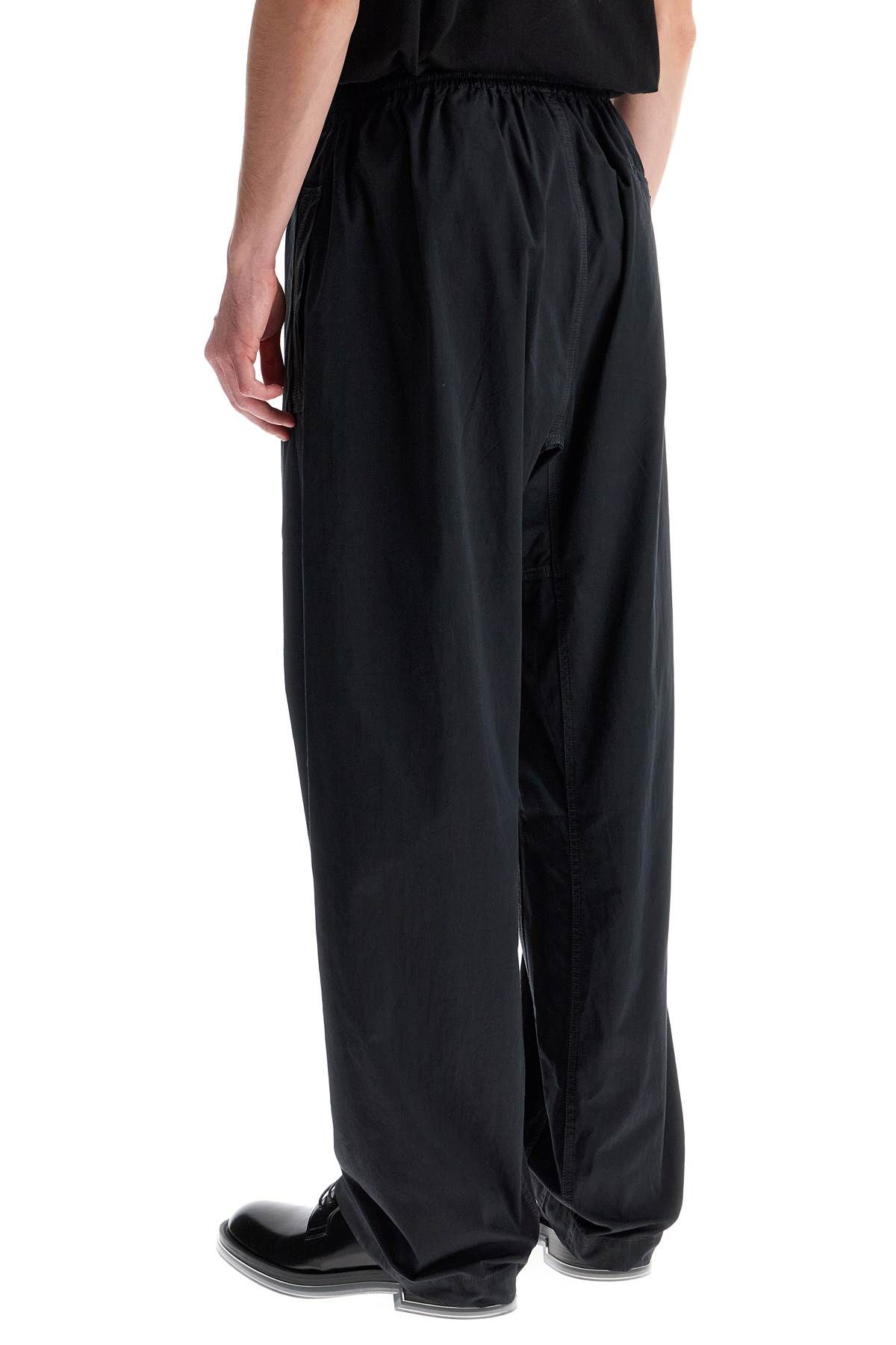 Shop Lemaire Loose Fit Cotton Trousers For A In Blue