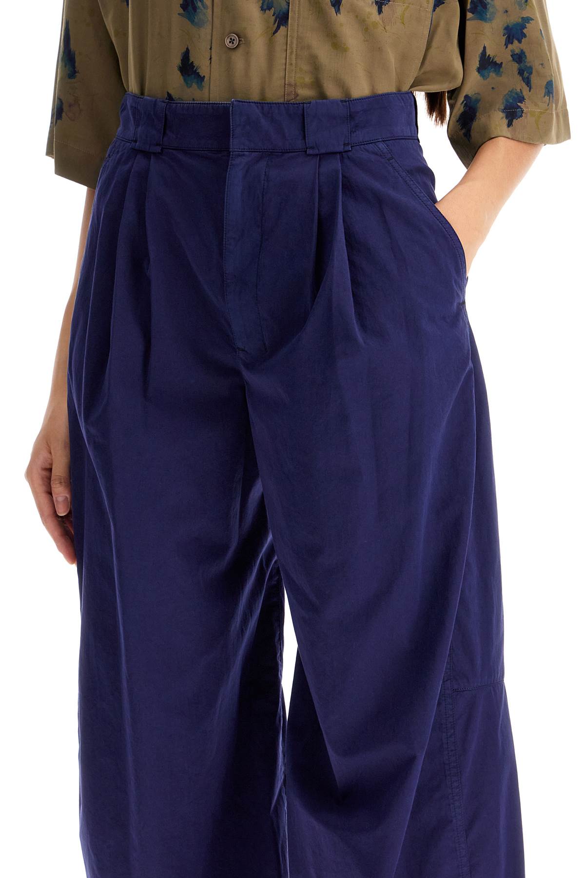 Shop Lemaire Lightweight Wide-leg Pants In Blue