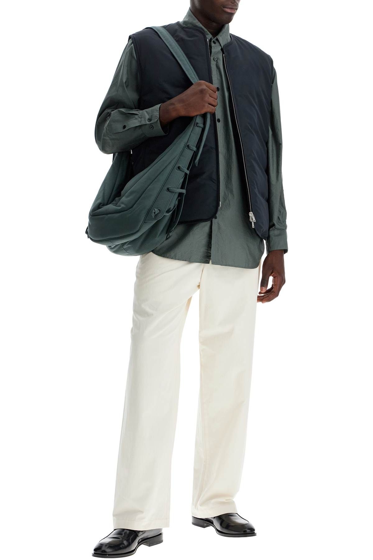 Shop Lemaire Straight-cut Pants With Belt In White