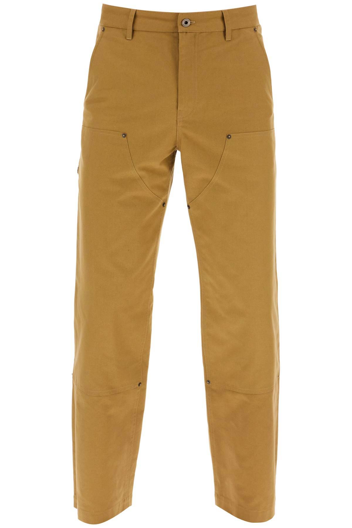 Loewe Cotton Workwear Pants In Khaki