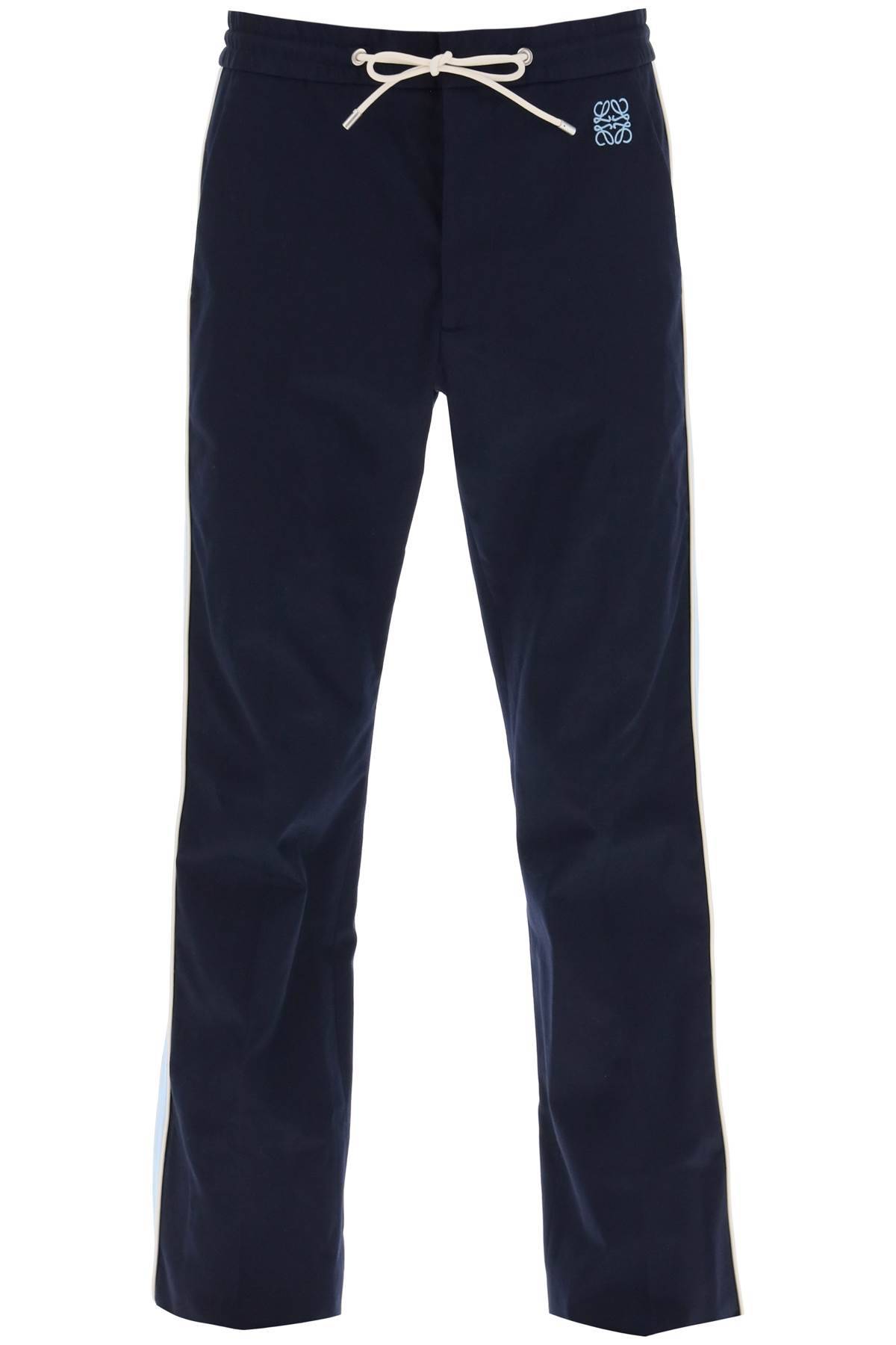 Loewe Track Trousers With Side Bands In Blue
