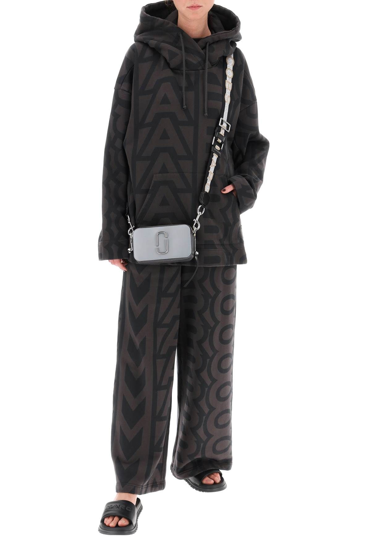Shop Marc Jacobs 'the Monogram Oversize Sweatpants' In Brown,black