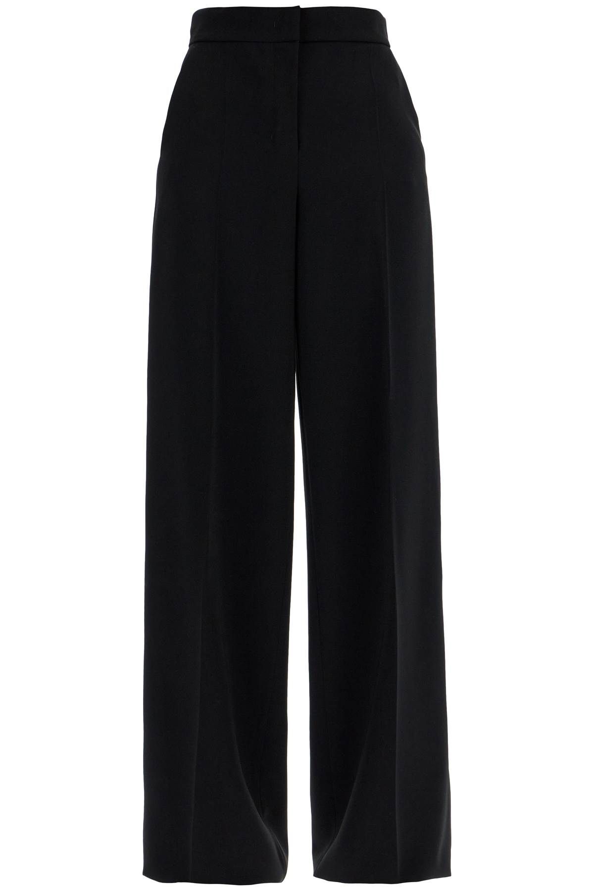 Shop Max Mara Pantaloni Dritti In Cady In Black