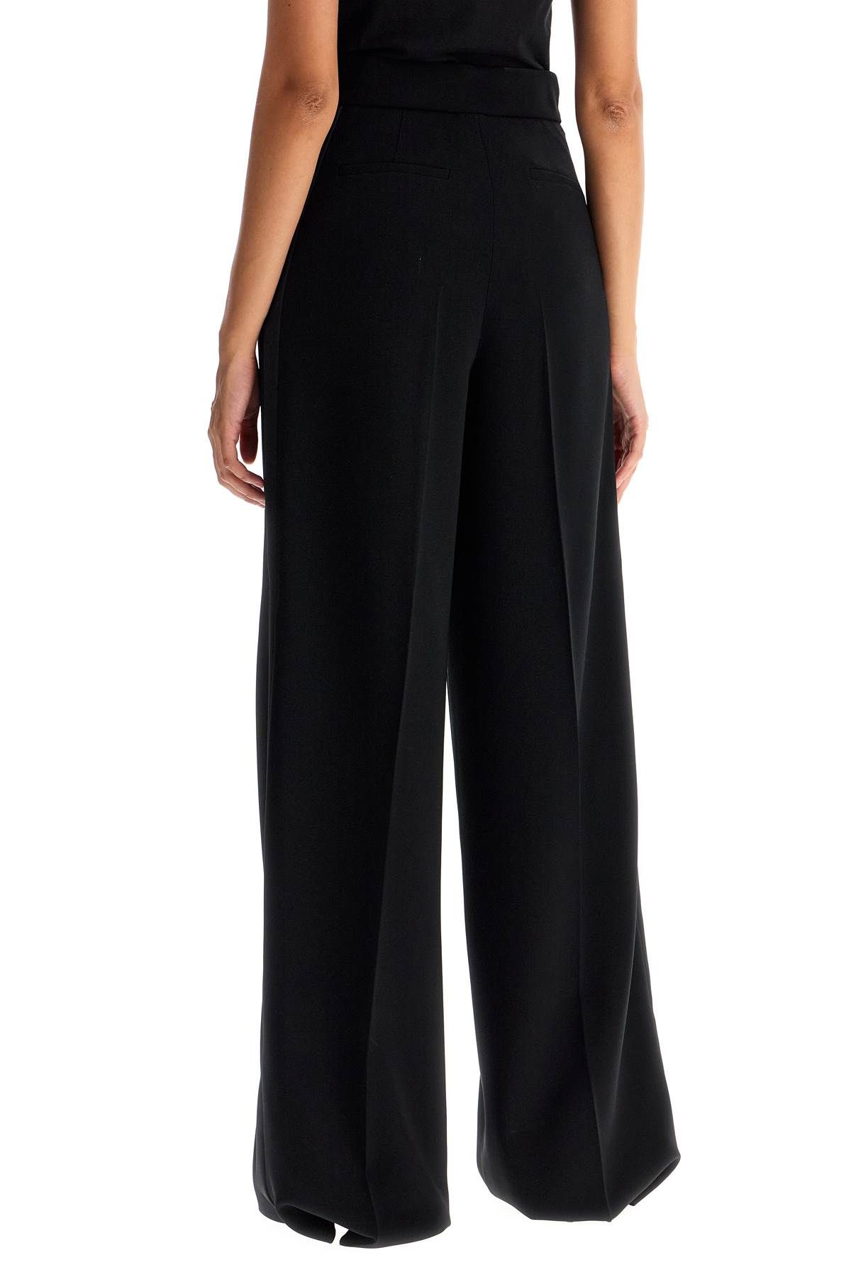 Shop Max Mara Pantaloni Dritti In Cady In Black