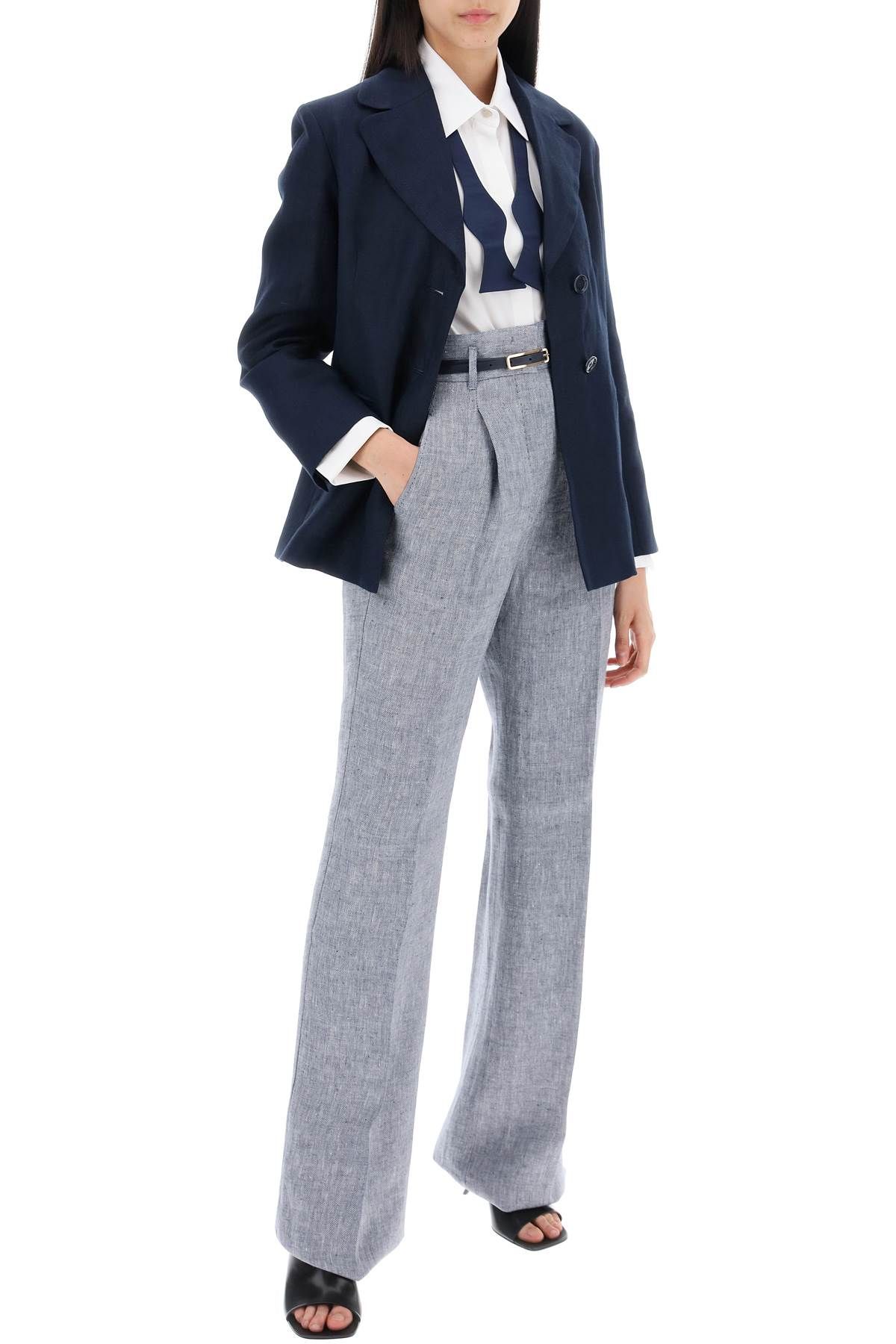 Shop Max Mara Tailored Trousers In Blue