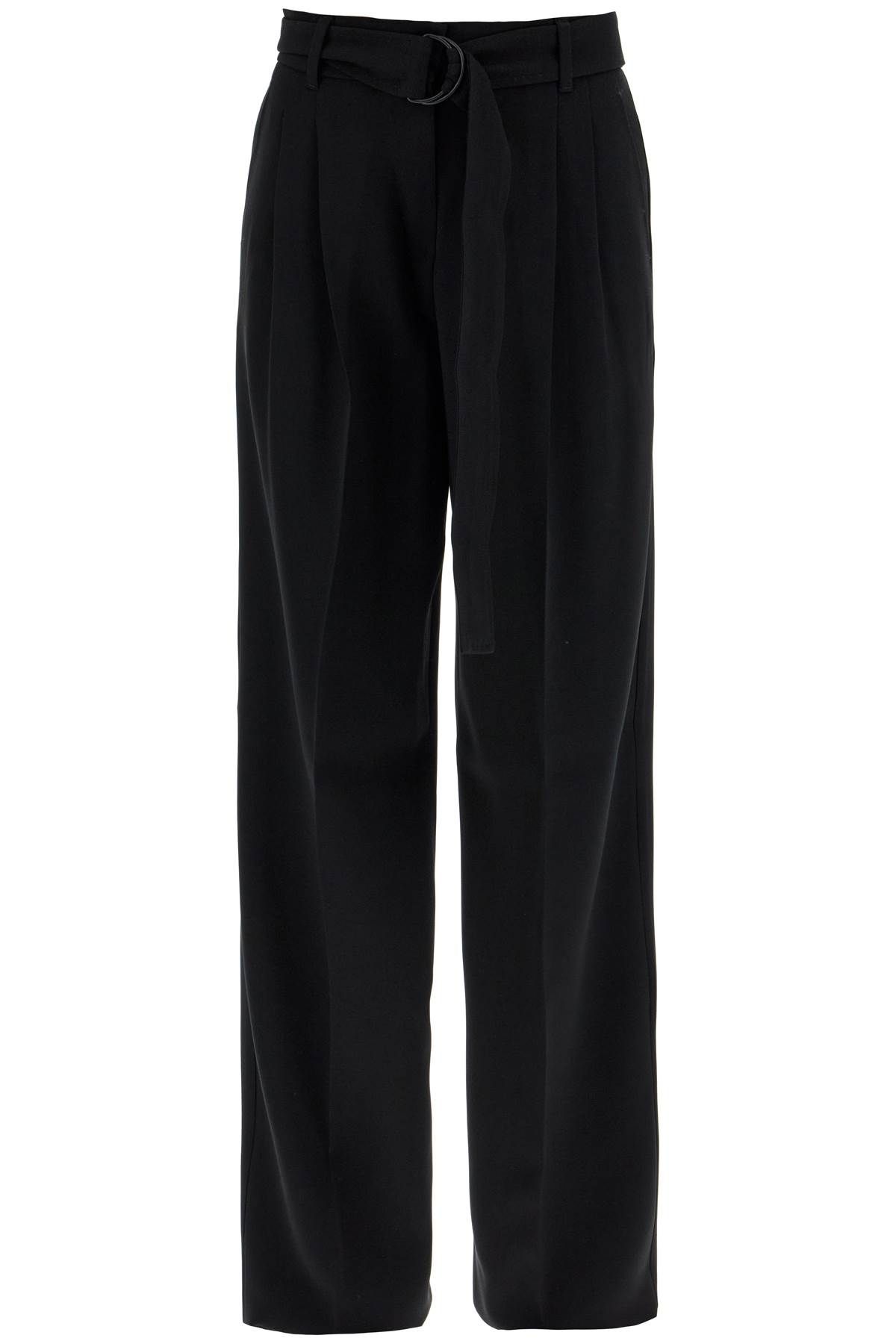 Shop Max Mara 'latina' Tapered Wide Leg Pants In Black