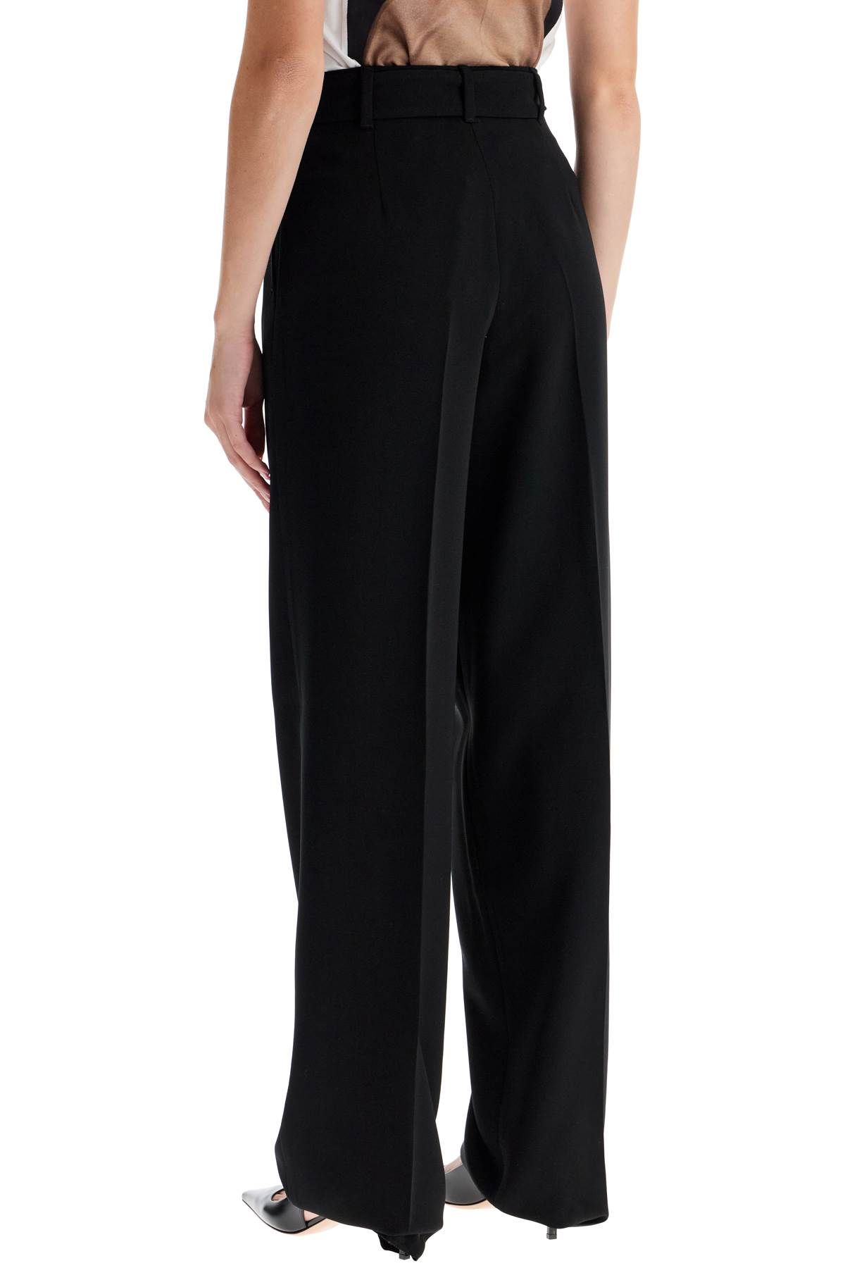 Shop Max Mara 'latina' Tapered Wide Leg Pants In Black