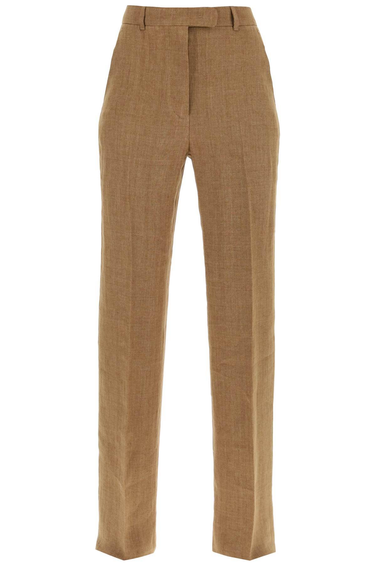 Max Mara Linen Alcano Pants For In Brown