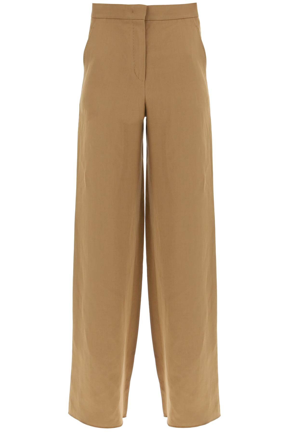 Max Mara Wide-legged Canvas Gary Trousers For Men In Brown