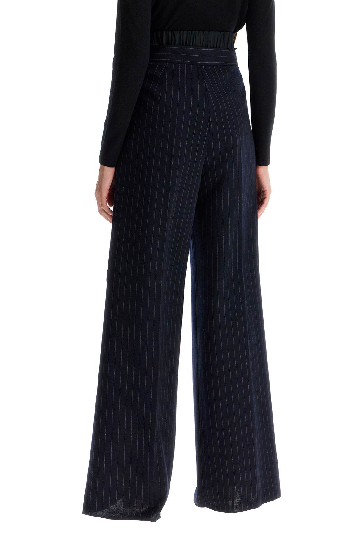 Shop Max Mara Striped Pants With 'piro In Blue