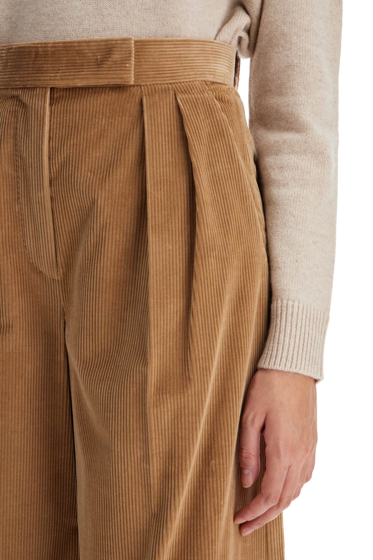 Shop Max Mara Corduroy Pants In 'g In Beige