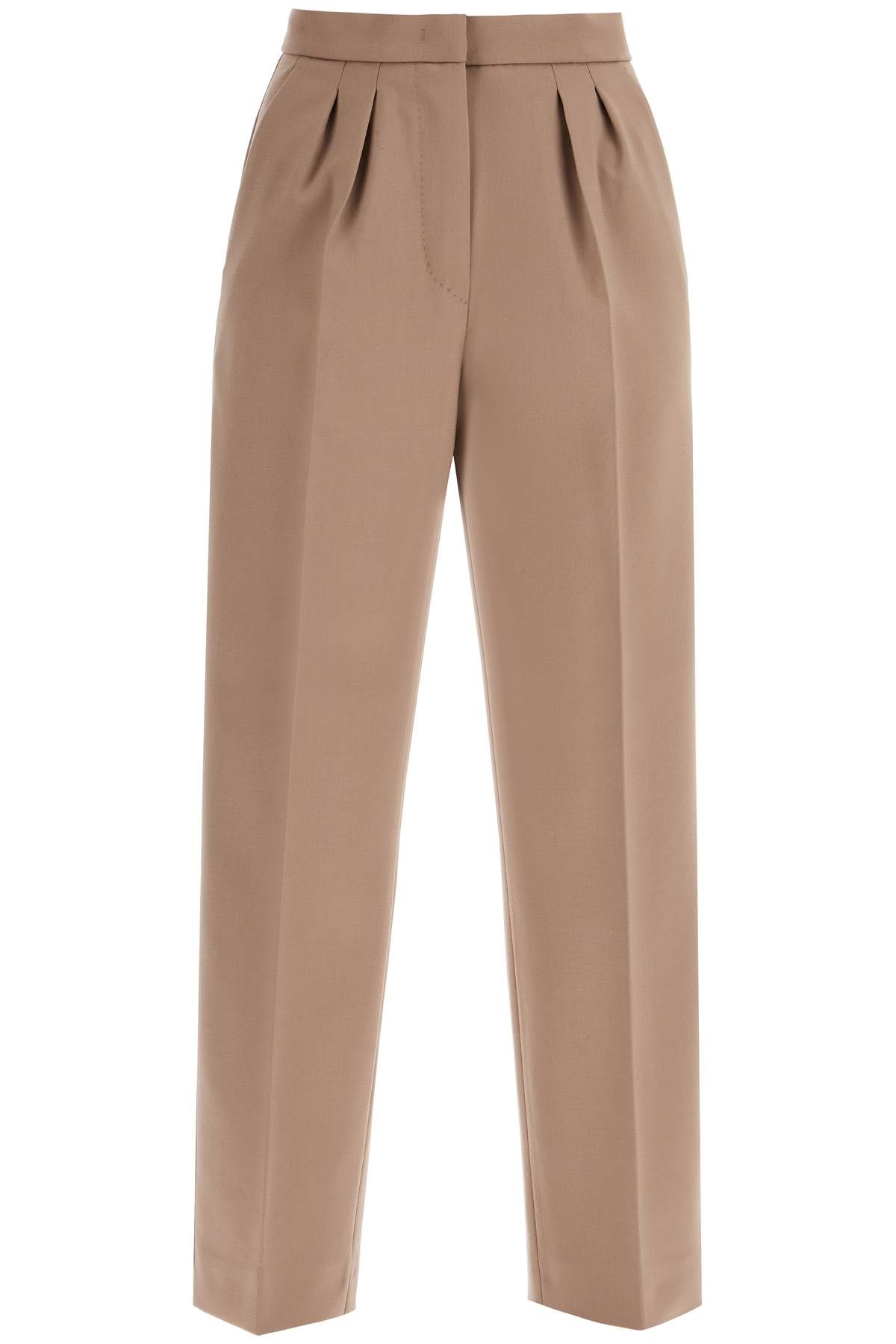 Shop Max Mara 'verbano' Stretch Wool In Beige