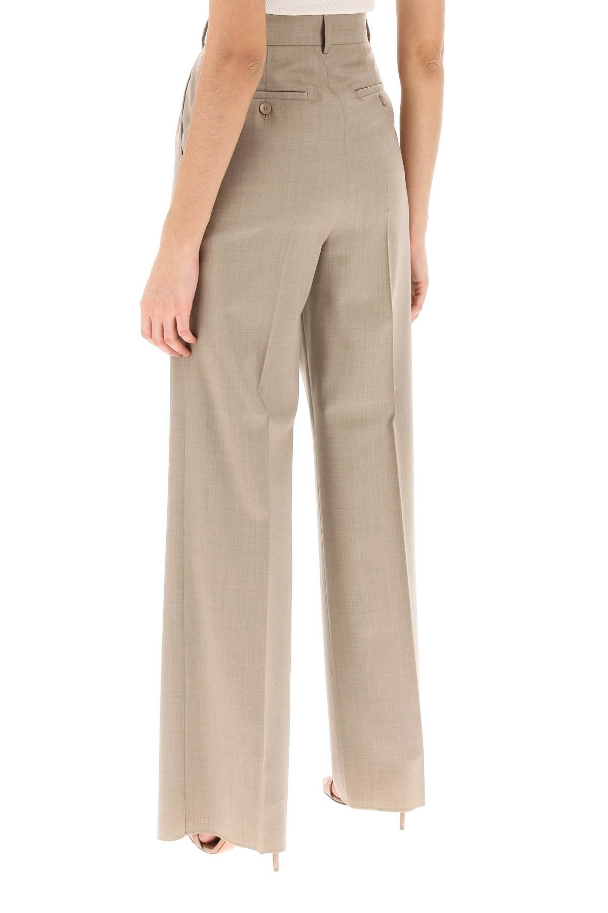 Shop Max Mara Nambo Double Pleat Trousers In Beige