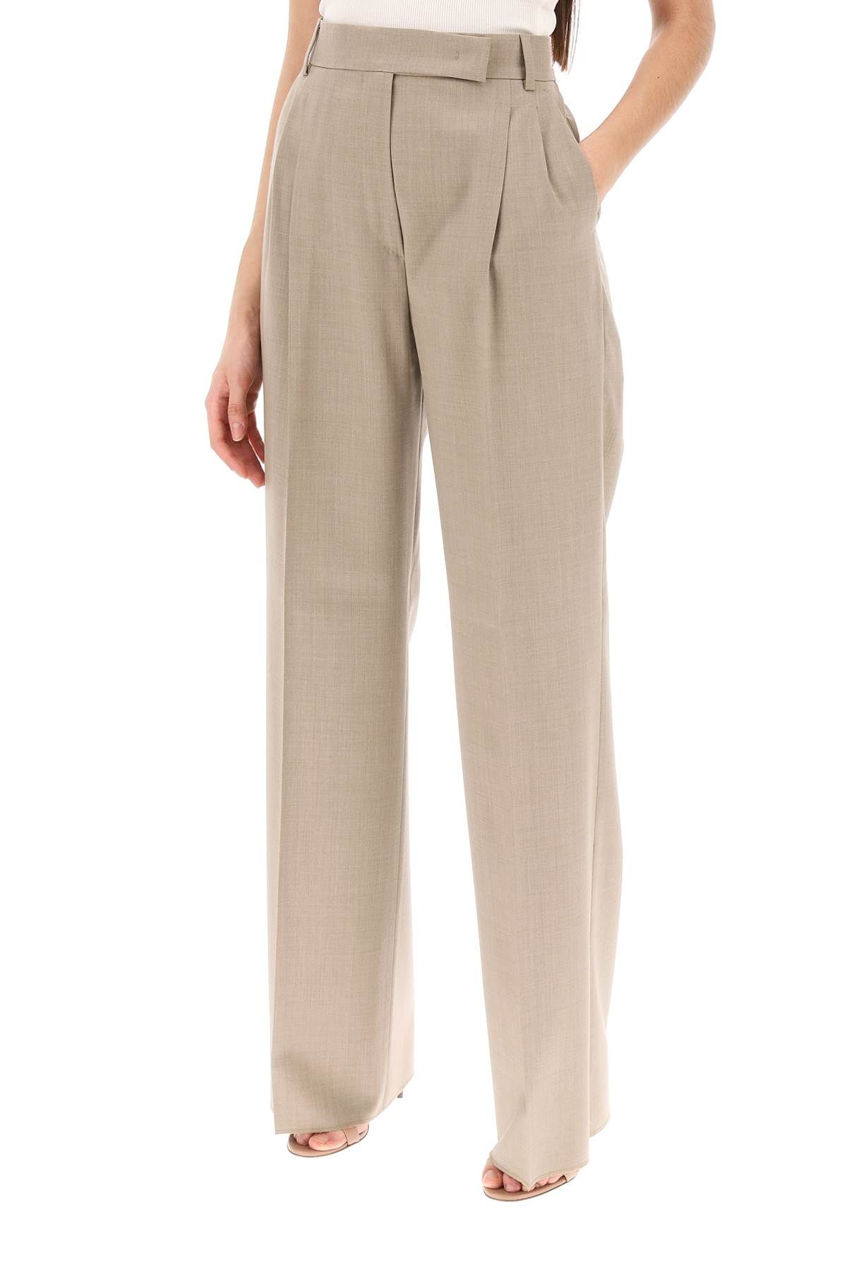 Shop Max Mara Nambo Double Pleat Trousers In Beige