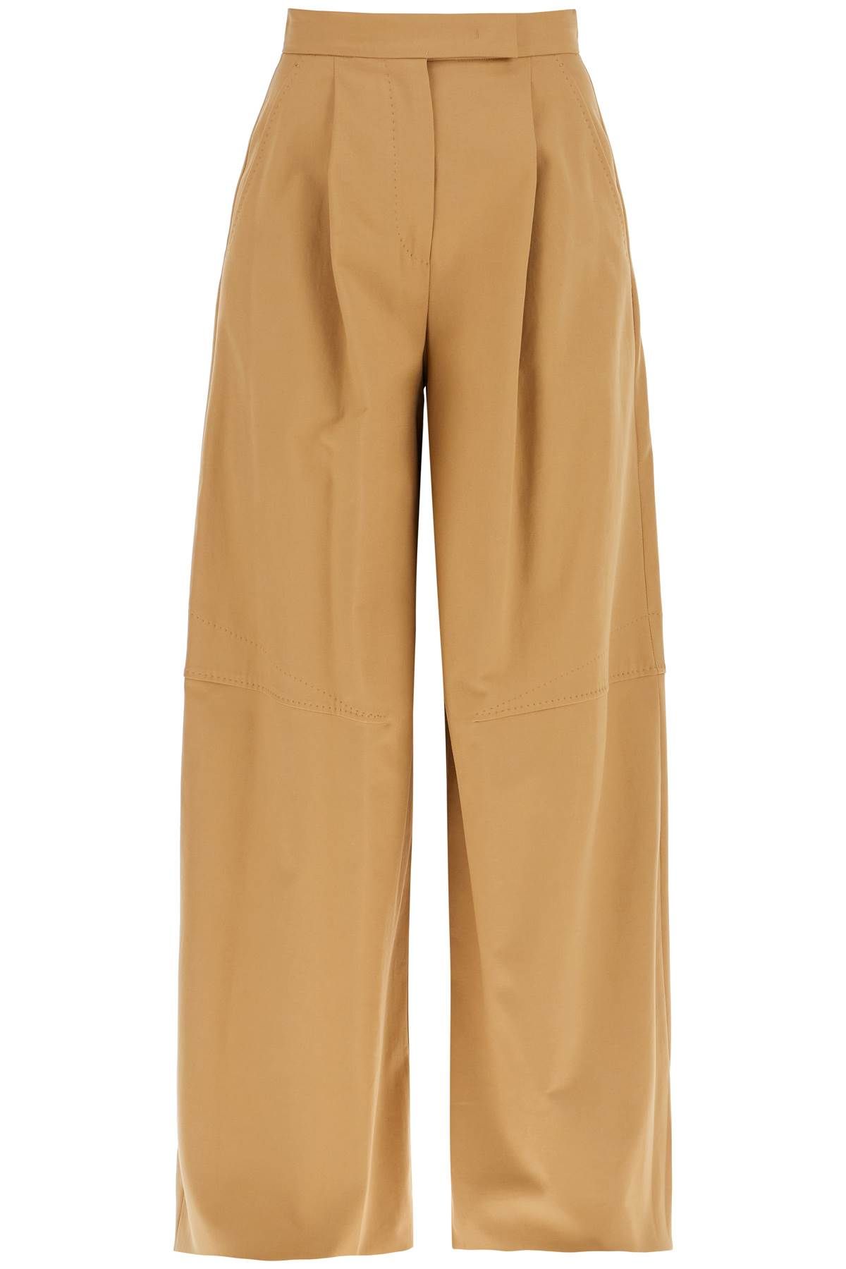 Shop Max Mara Wide Leg Pants 'avoriaz' In Beige