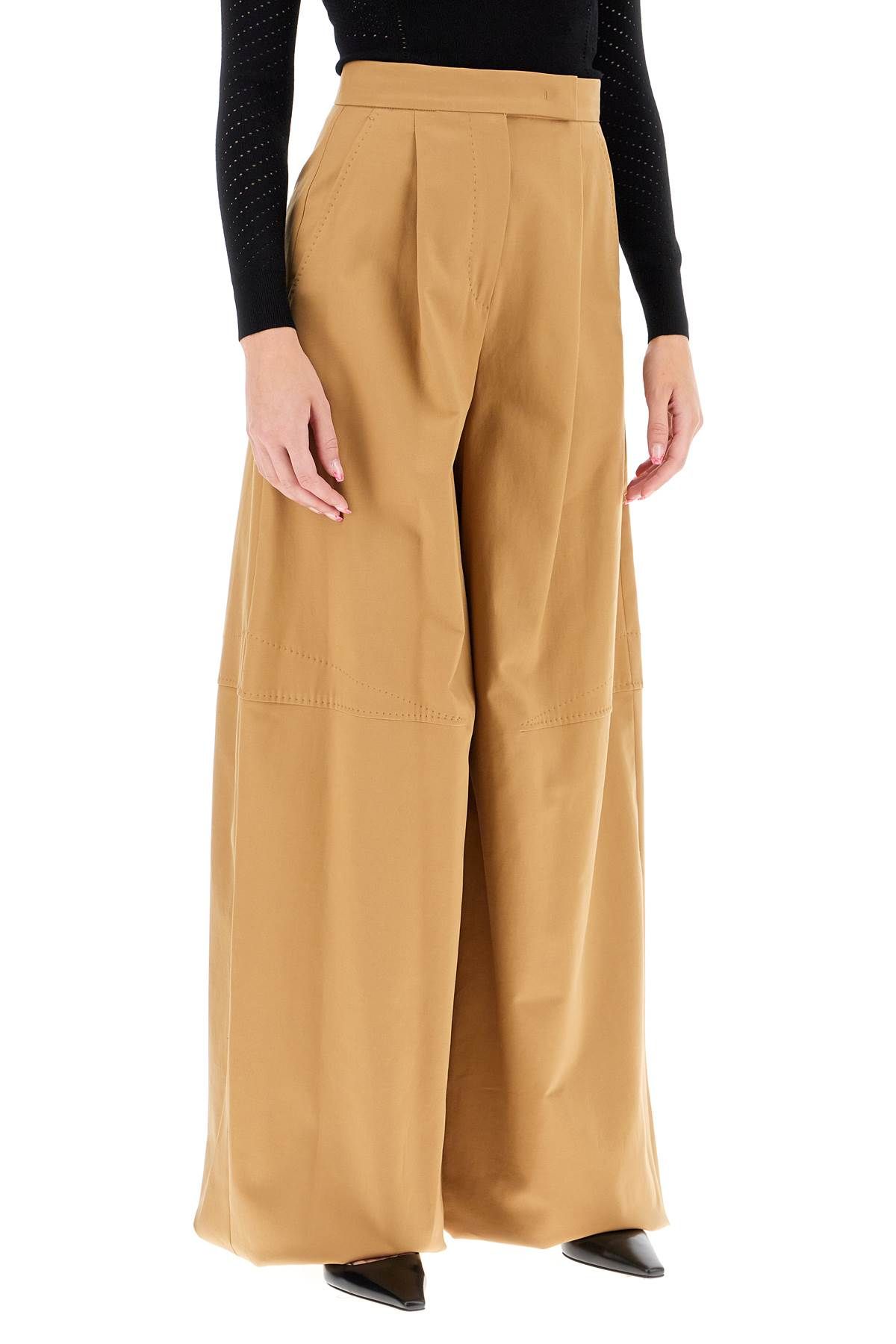 Shop Max Mara Wide Leg Pants 'avoriaz' In Beige