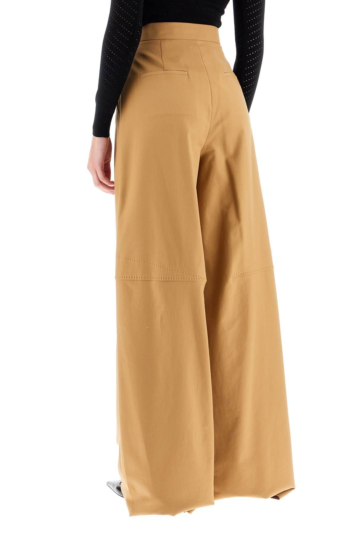 Shop Max Mara Wide Leg Pants 'avoriaz' In Beige