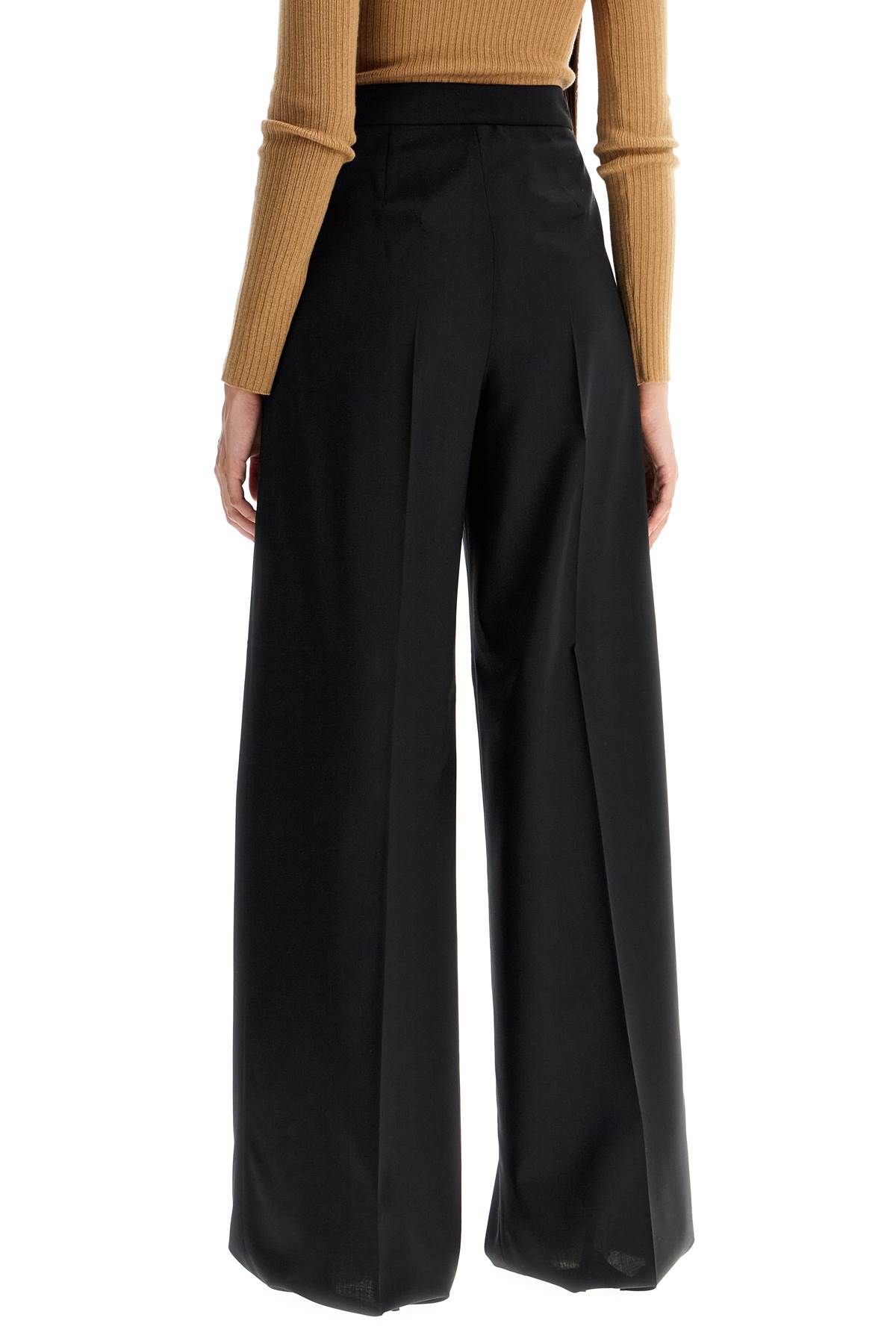 Shop Max Mara 'wide-leg Cool Wool Trousers 'r In Black