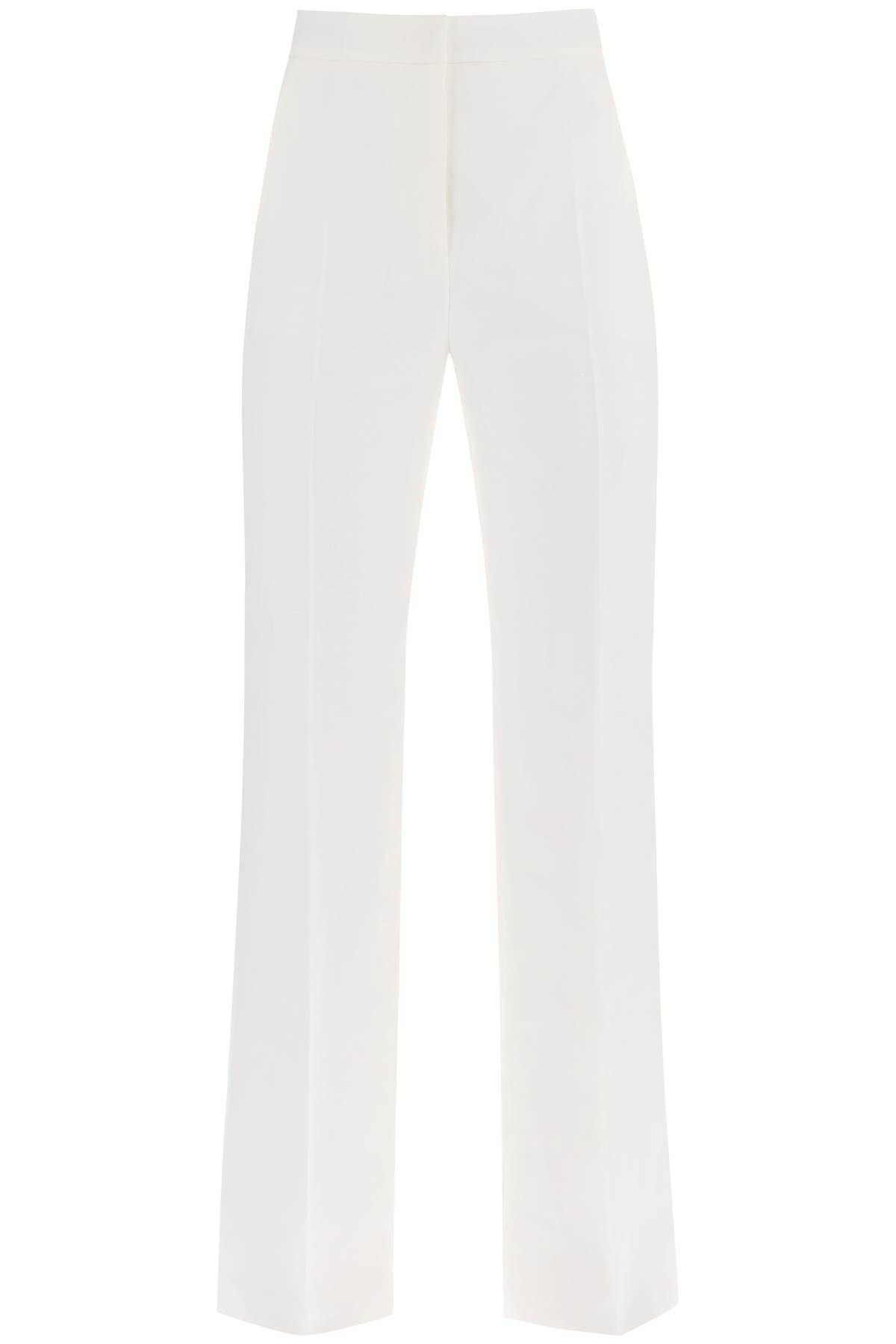 Max Mara Uncino Textured Satin Wide Pants In White