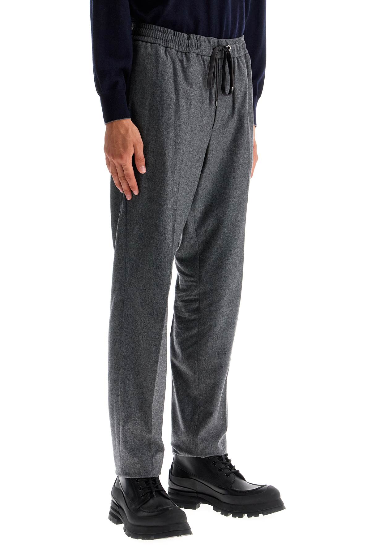 Shop Moncler Cashmere Blend Pants For Men In Grey