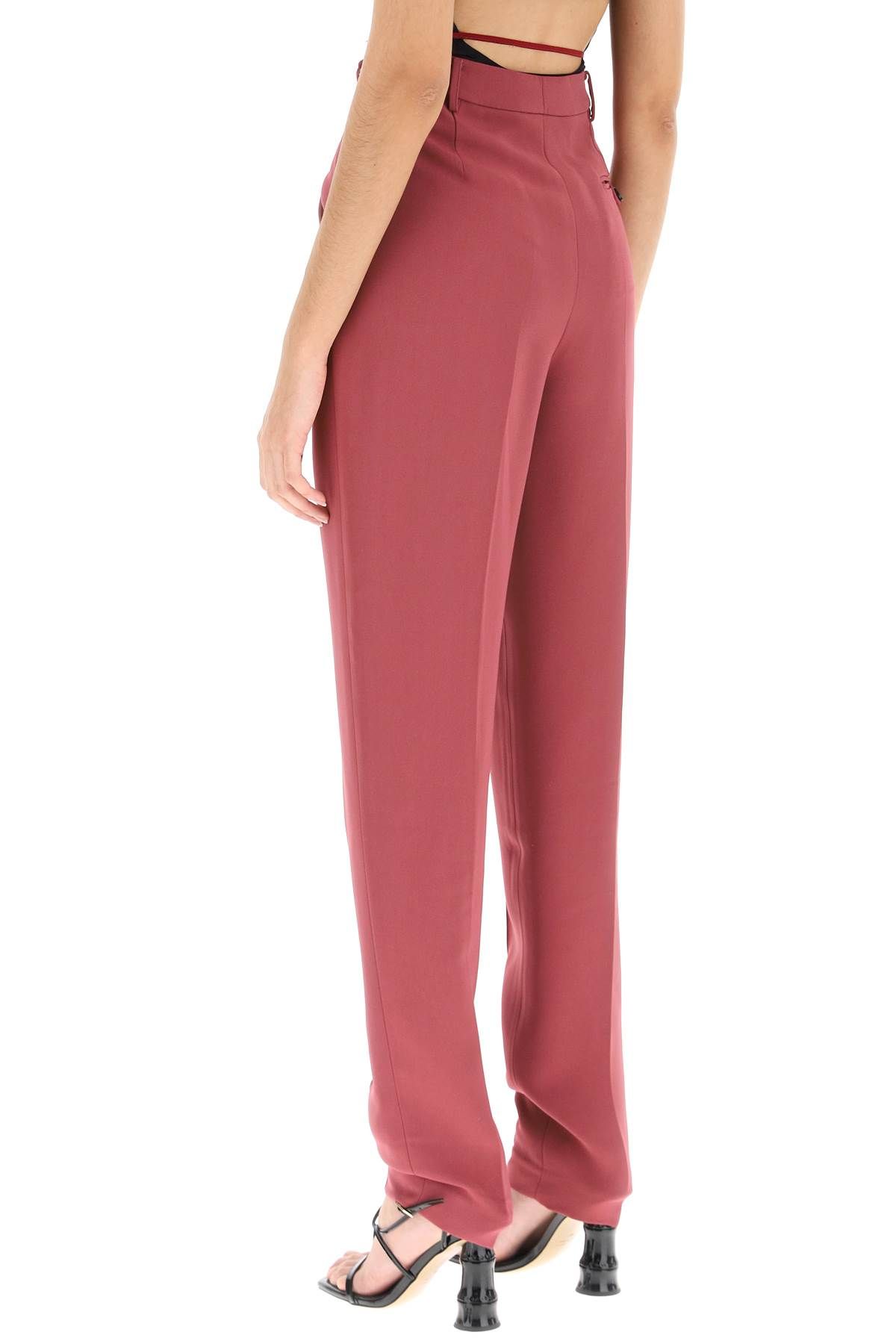 Shop Nensi Dojaka Viscose Pants With Straps In Pink