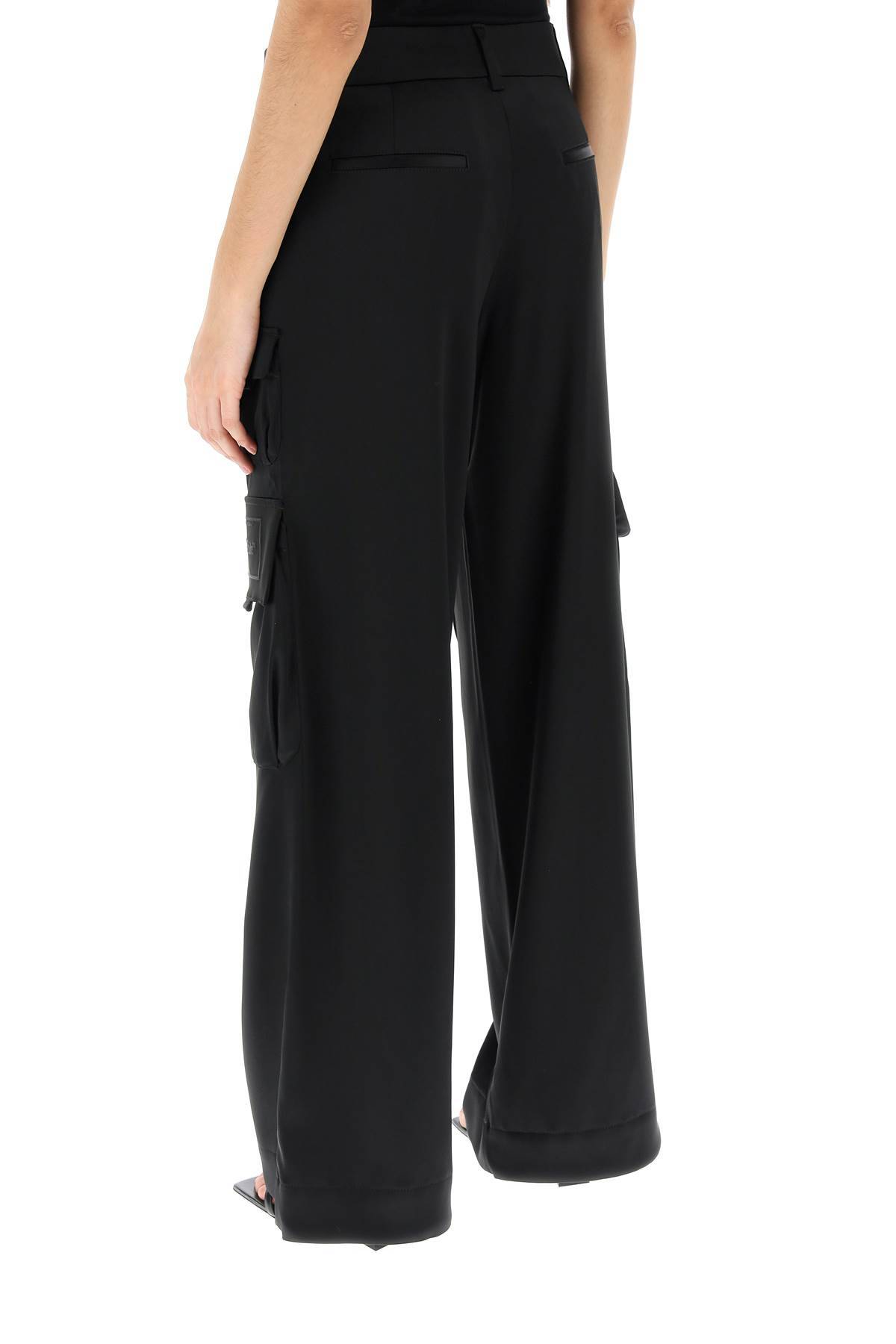 Shop Off-white Toybox Cargo Pants In Satin In Black