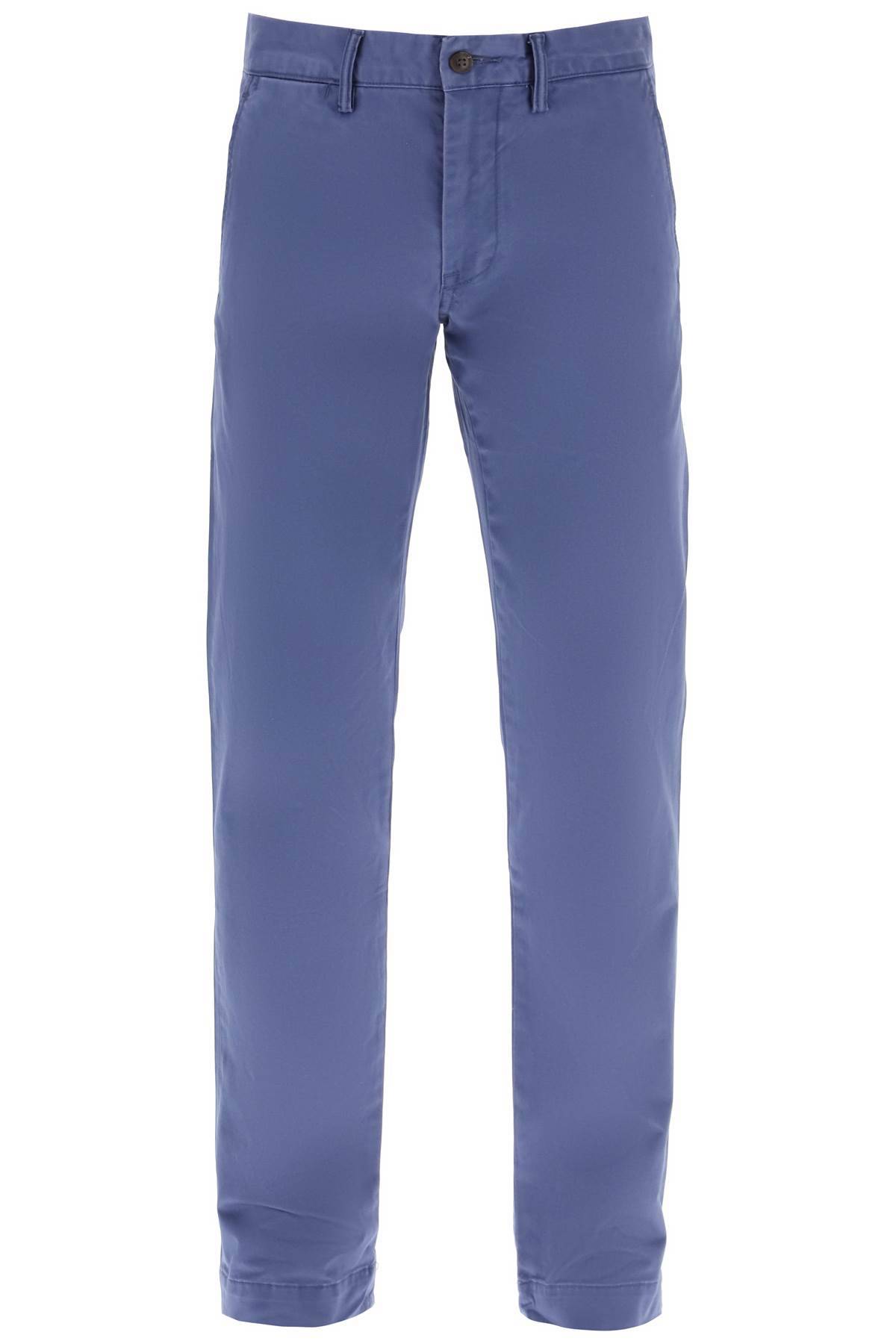 Shop Polo Ralph Lauren Chino Pants In Cotton In Light Blue