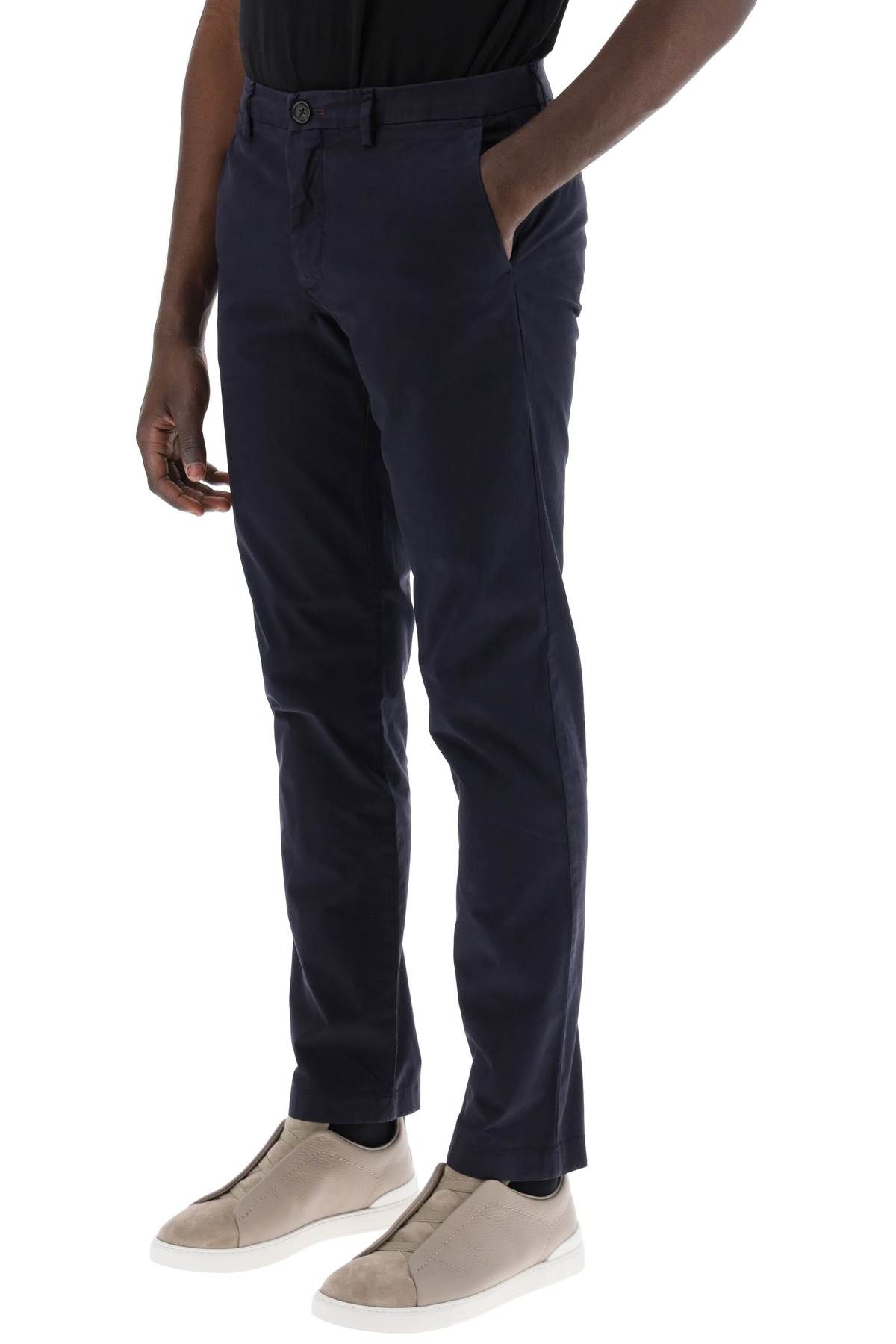 Shop Ps By Paul Smith Cotton Stretch Chino Pants For In Blue