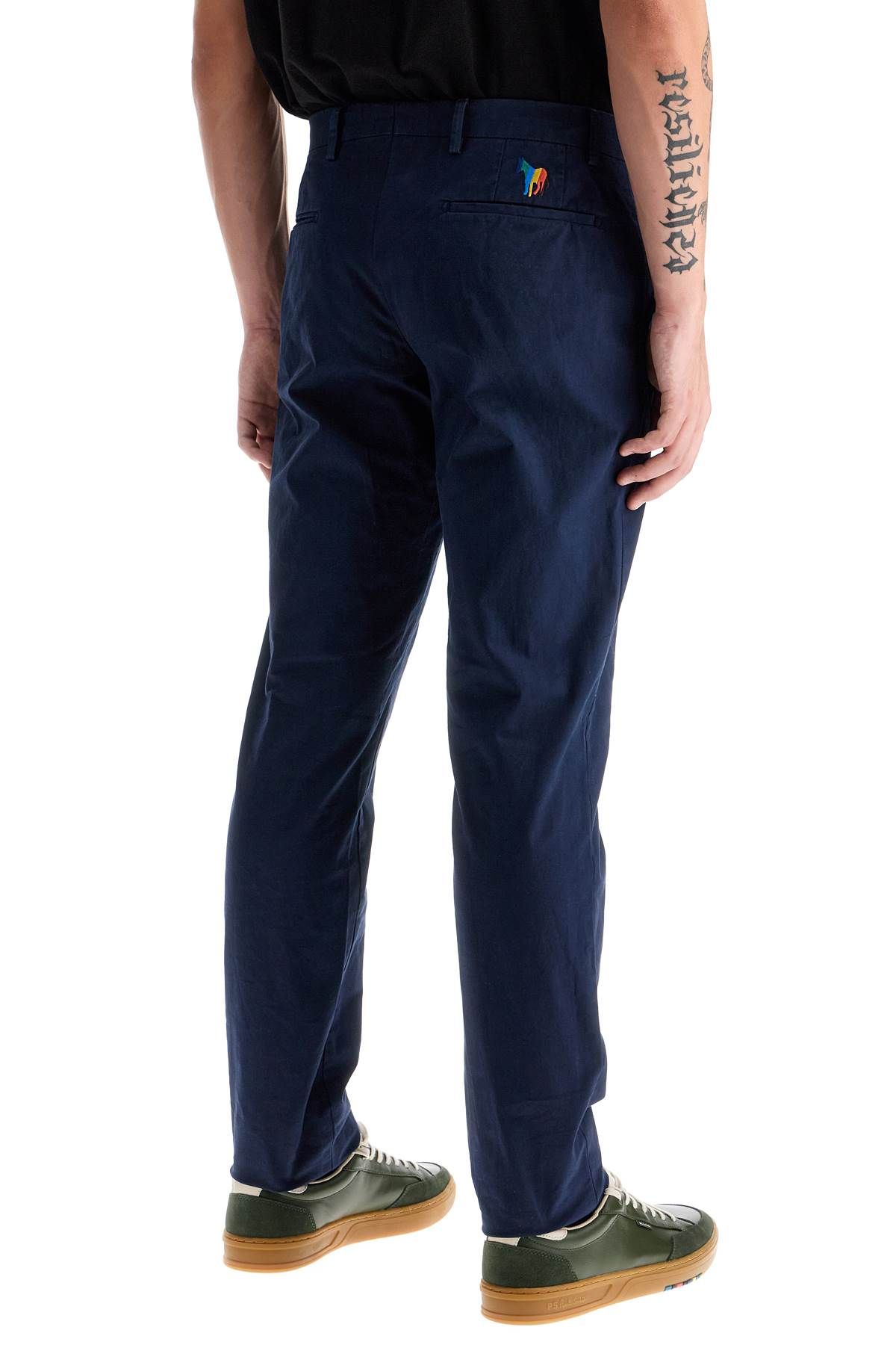 Shop Ps By Paul Smith Organic Cotton Chino Pants For In Blue