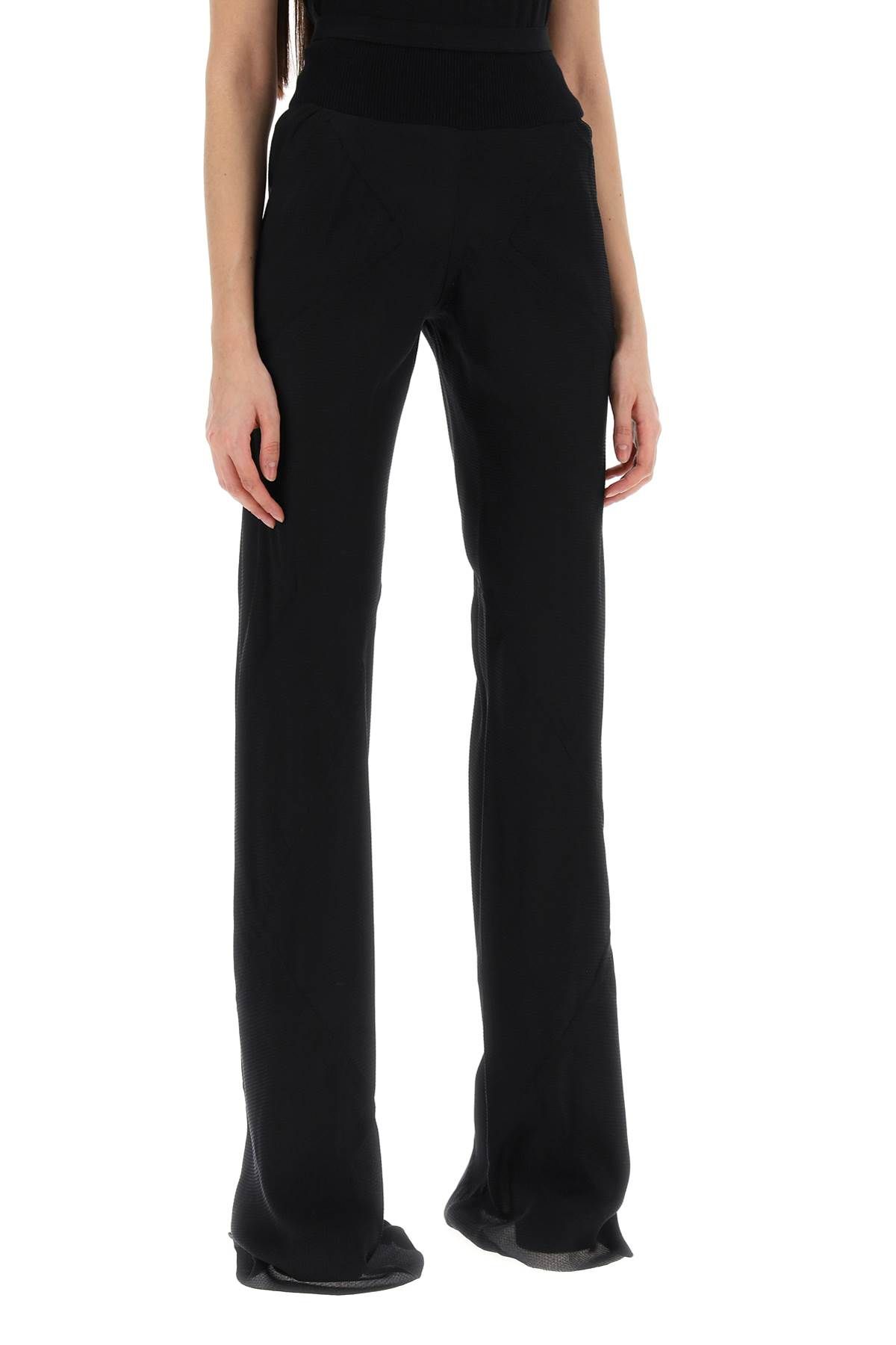 Shop Rick Owens Bias Pants With Slanted Cut And In Black