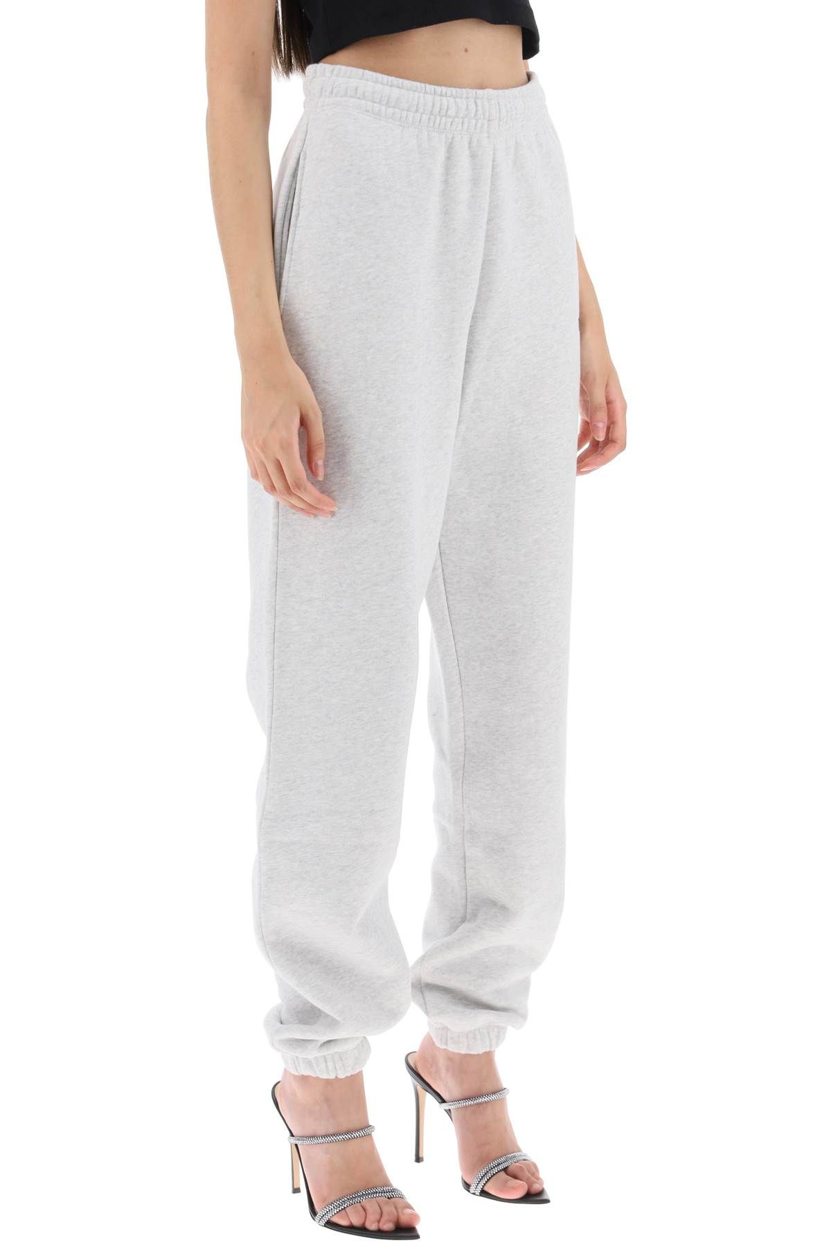 Shop Rotate Birger Christensen Joggers With Embroidered Logo In Grey