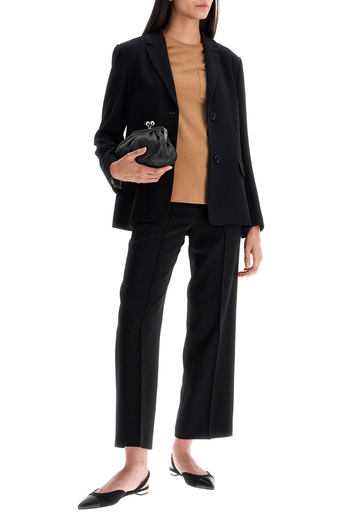 Shop 's Max Mara 'viola' Straight-leg Cro In Black