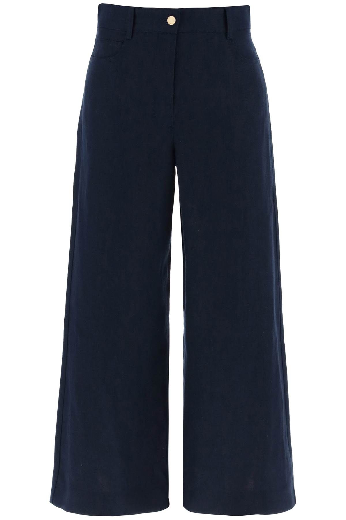 Shop 's Max Mara Lapo Linen Canvas Pants For Men In Blue