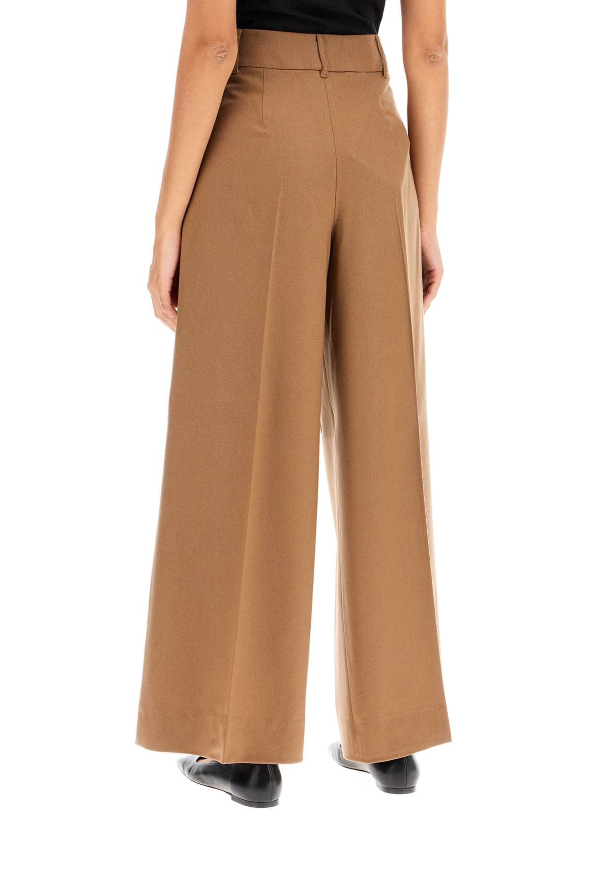 Shop 's Max Mara Wide Flannel Trousers For Comfortable In Beige