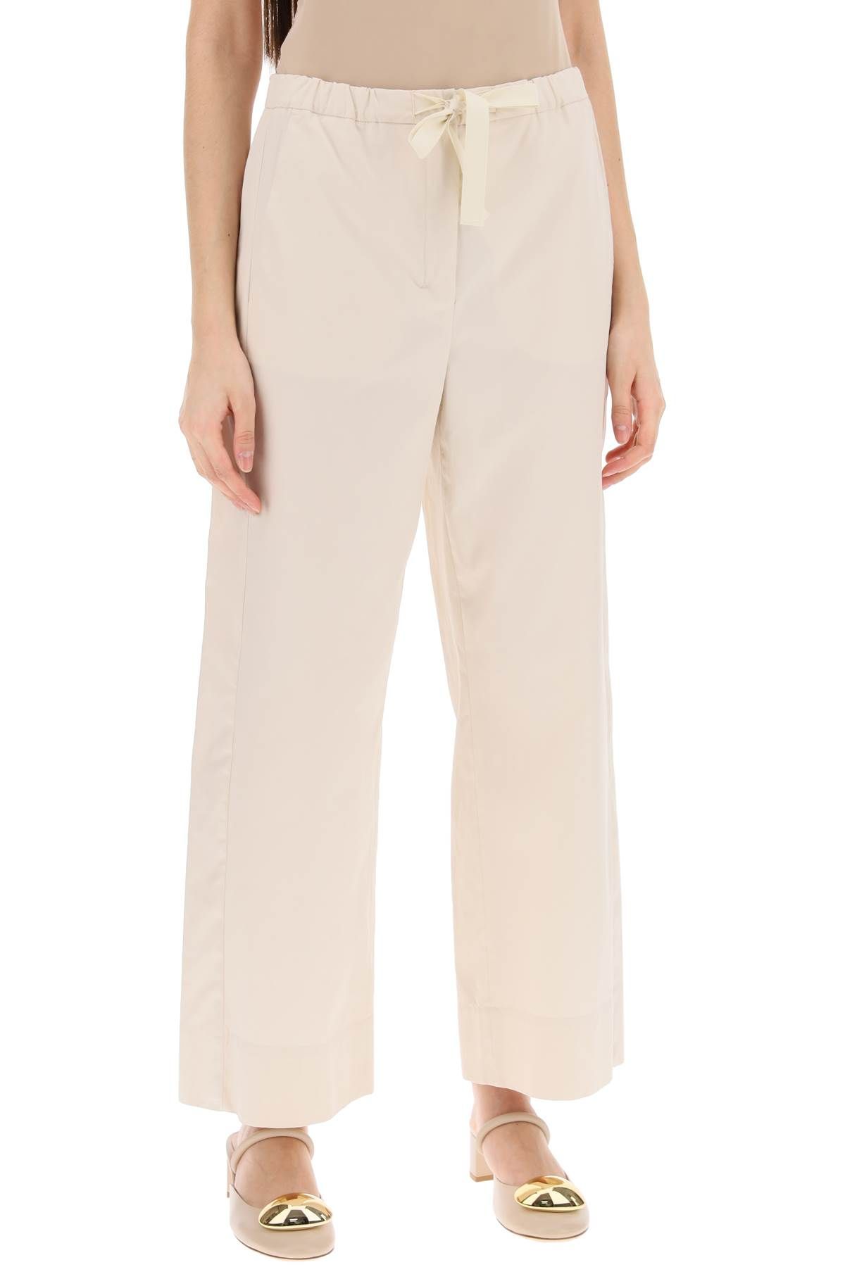 Shop 's Max Mara Cropped Silver Pants In Beige,neutro