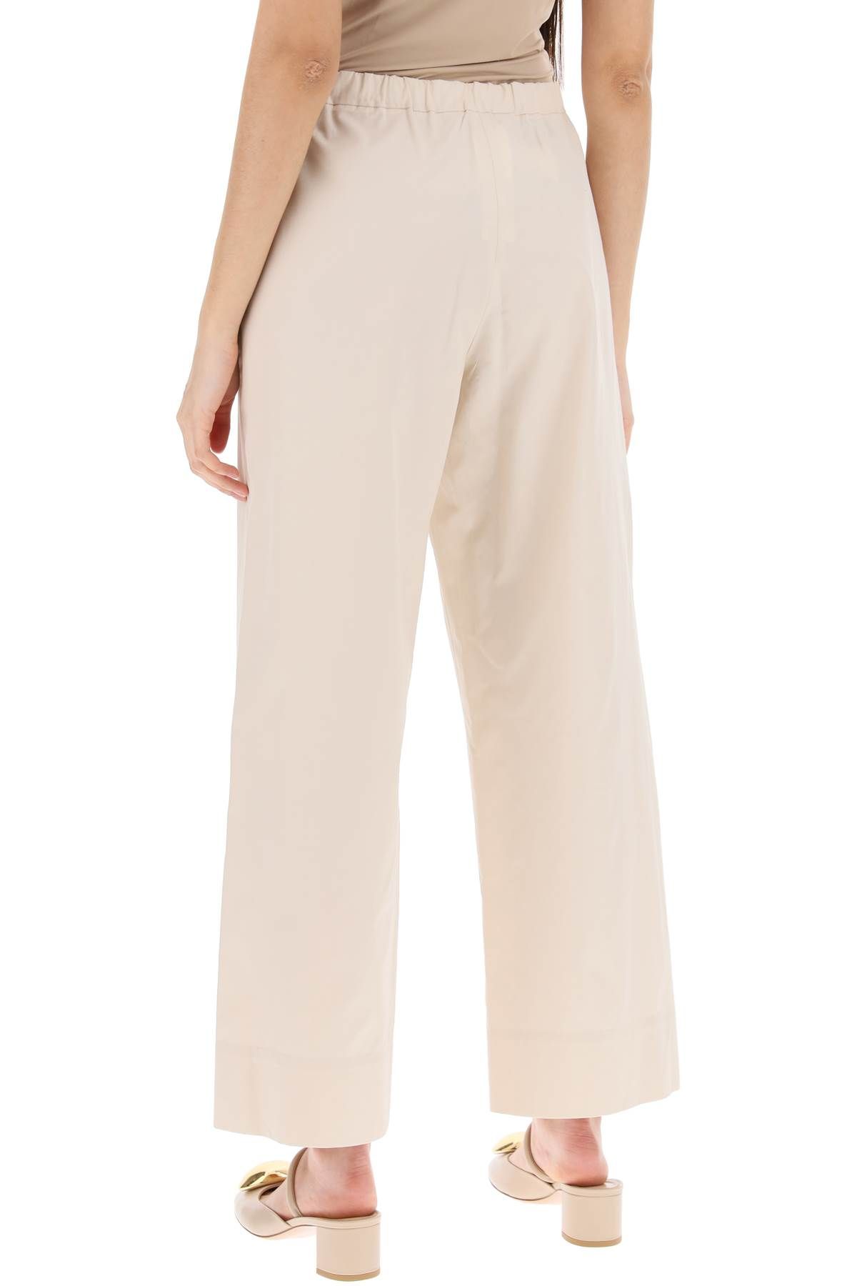 Shop 's Max Mara Cropped Silver Pants In Beige,neutro