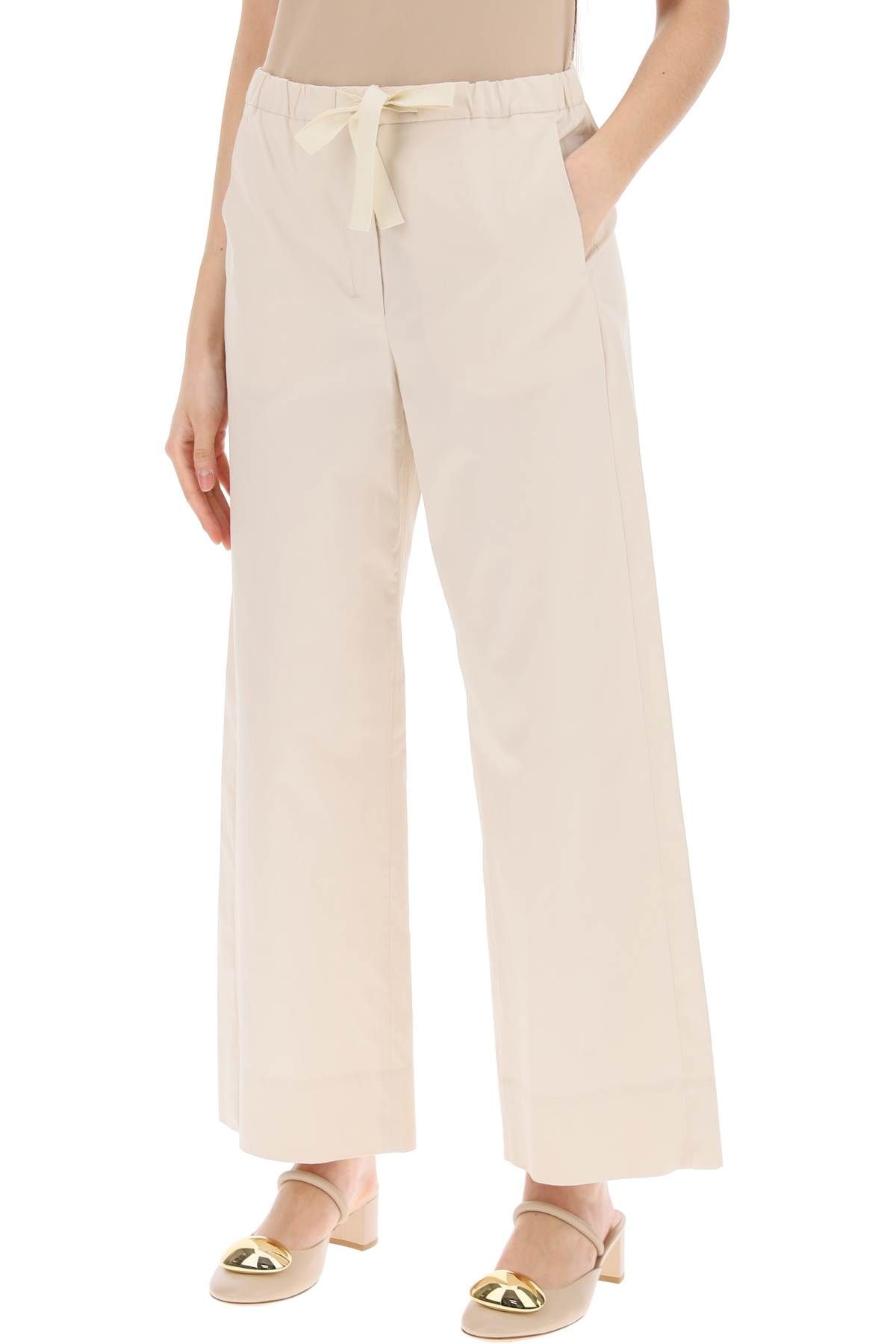 Shop 's Max Mara Cropped Silver Pants In Beige,neutro